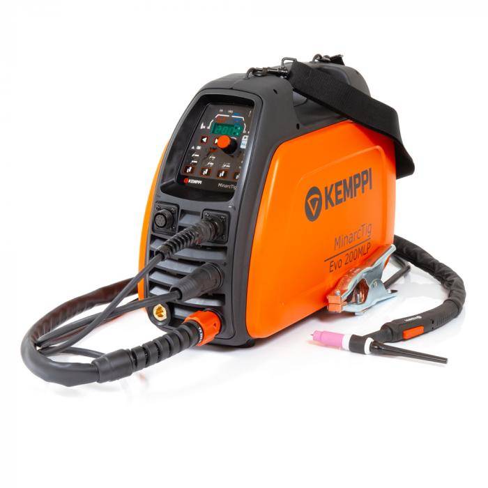 Kemppi MinarcTig EVO 200 MLP - 230 V - bis 200 A - mit TX 225 G 4M Brenner - inkl. Massekabel