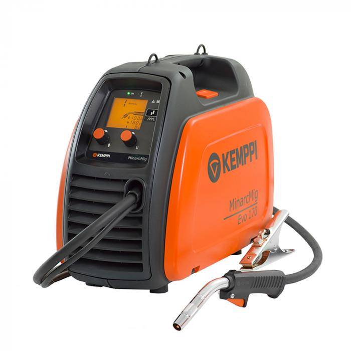 Kemppi MinarcMig EVO 170 - 230 V - bis 170 A - inkl. Brenner 3M und Massekabel