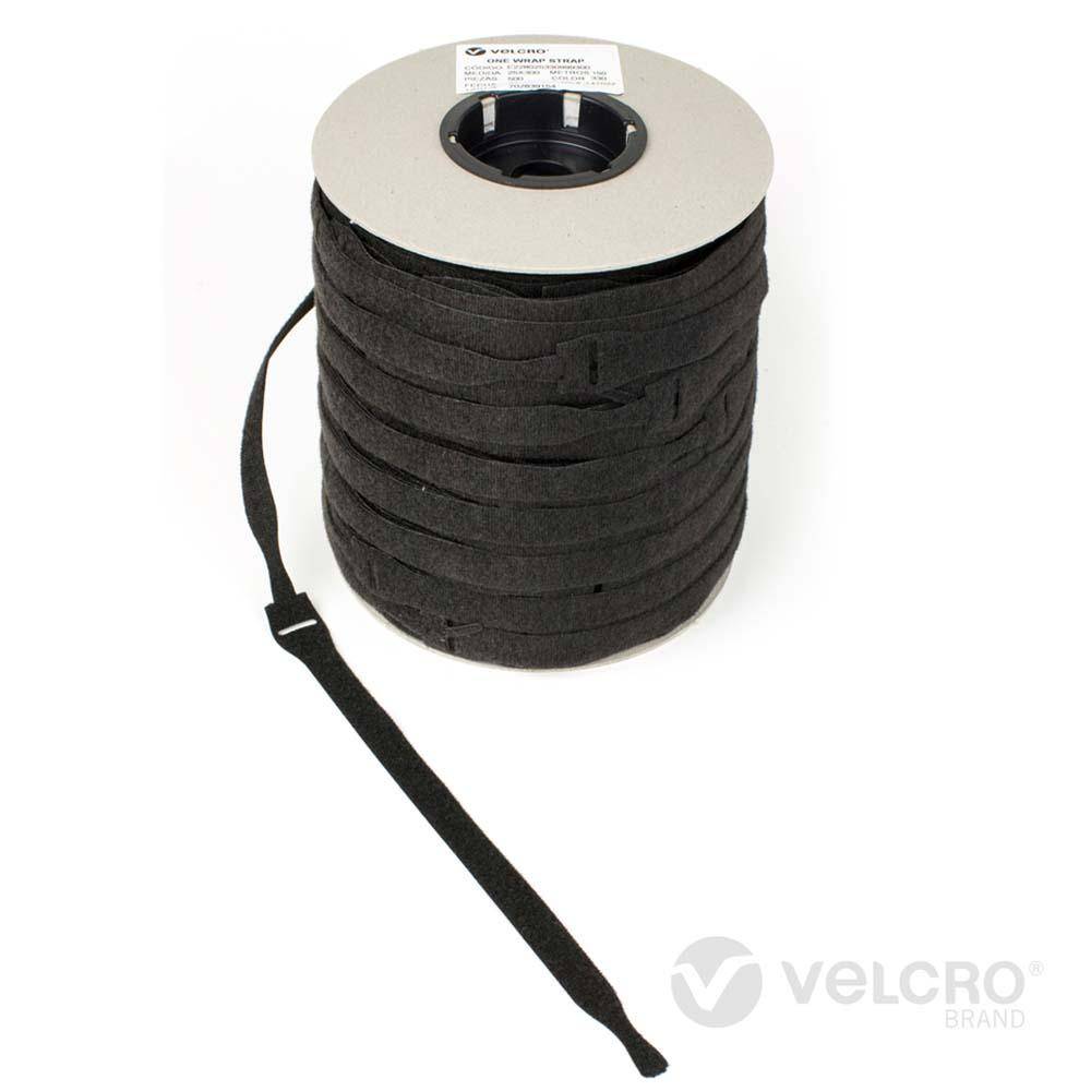 ONE-WRAP® Strap Klett-Kabelbinder der Mark VELCRO® 13mm x 200mm - 750 Stück - schwarz