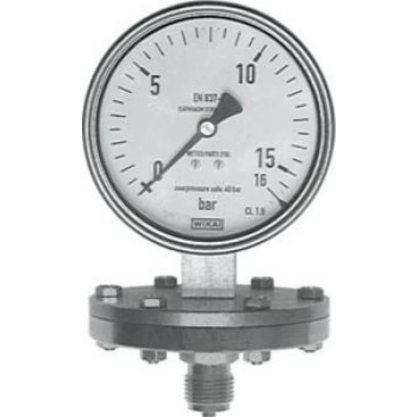 Plattenfedermanometer Klasse 1.6 - Skalenteilung 1 - Anzeigebereich 0 - 60 mbar Plattenfedermanometer Klasse 1.6 - Skalenteilung 1 - Anzeigebereich 0 - 60 mbar