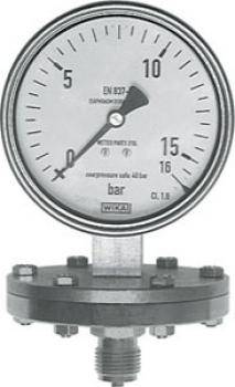 Plattenfedermanometer Klasse 1.6 - Skalenteilung 2 - Anzeigebereich 0 - 100 mbar