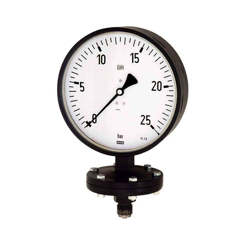 Plattenfedermanometer Ø 100mm - Robustausführung - Skala in bar - Klasse 1,6