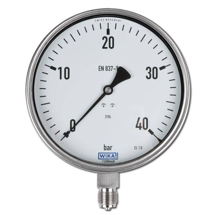 Manometer - Klasse 1,0 - Ø 160 - Vakuum - Skalenteilung 0,5 - Anzeigebereich -1 bis 15 bar