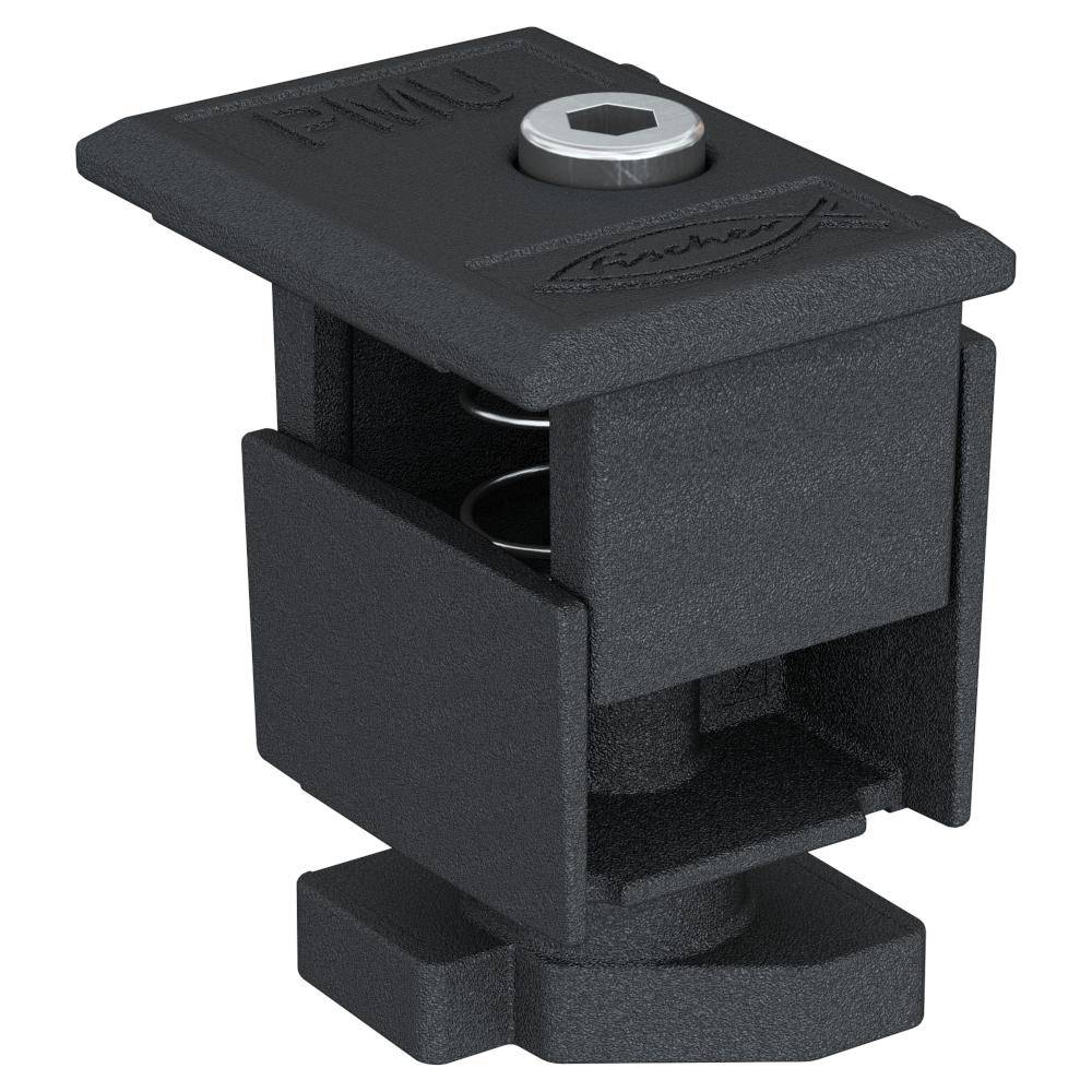 Universal-Endklemme vormontiert PM U AL 30-50 - Aluminium - schwarz - Moduldicke 30 bis 50 mm - VE 10 Stück - Preis per VE
