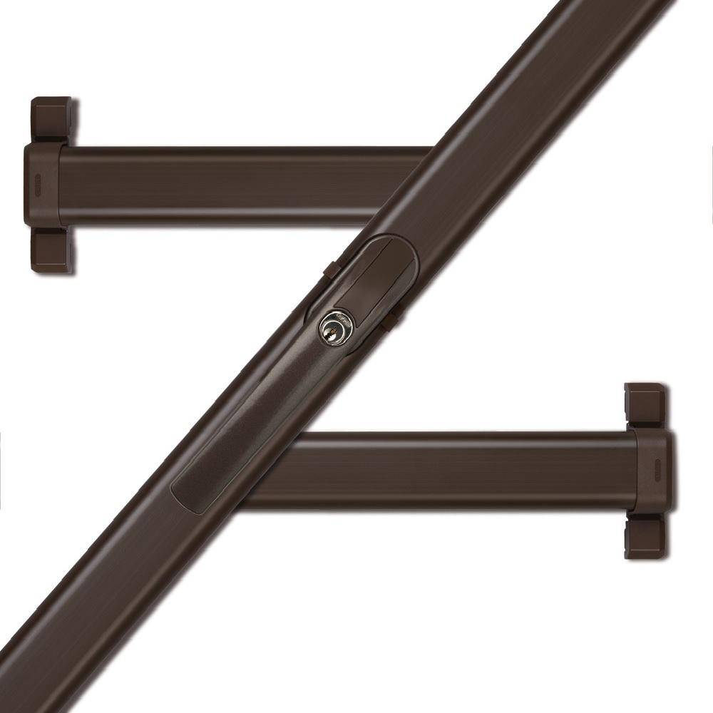 Fenster-Stangenschloss - Modell FO550A B AL0089 - für nach innen öffnende Fenster und Fenstertüren - Farbe braun - Schließung AL0089 - SL 10