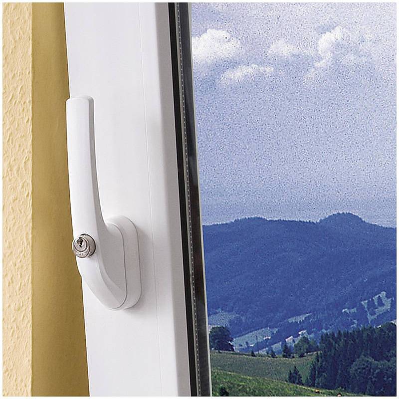 Abschließbarer Fenstergriff - Modell FG300 B AAL0054 - als Kindersicherung geeignet - Farbe braun - Schließung AAL0054 - SL 5
