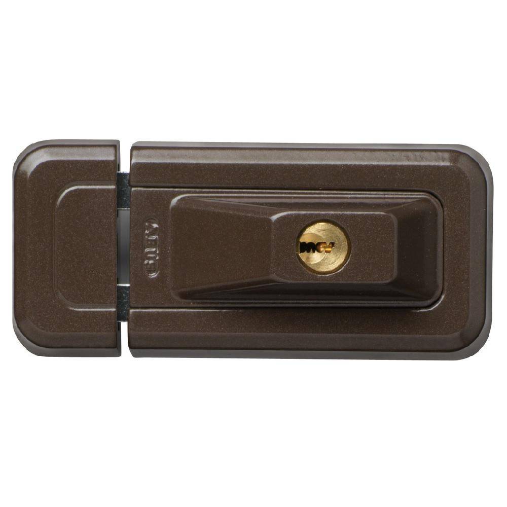Universal-Zusatzschloss - Modell 3010 für Fenster, Türen, Wohnwagen etc. - Modell 3010 B vs. EK - Farbe braun - Schließung vs. - SL 6
