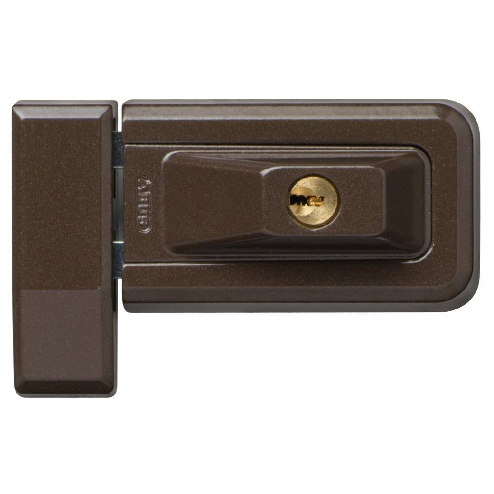 Universal-Zusatzschloss - Modell 3030 B AL0125 - für Fenster, Türen, Wohnwagen etc. - Farbe braun - Schließung AL0125 - SL 6