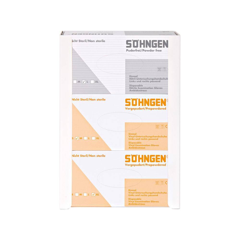 Söhngen® Wandhalterung - geeignet für Söhngen® Handschuhspenderkartons - weiß lackiert