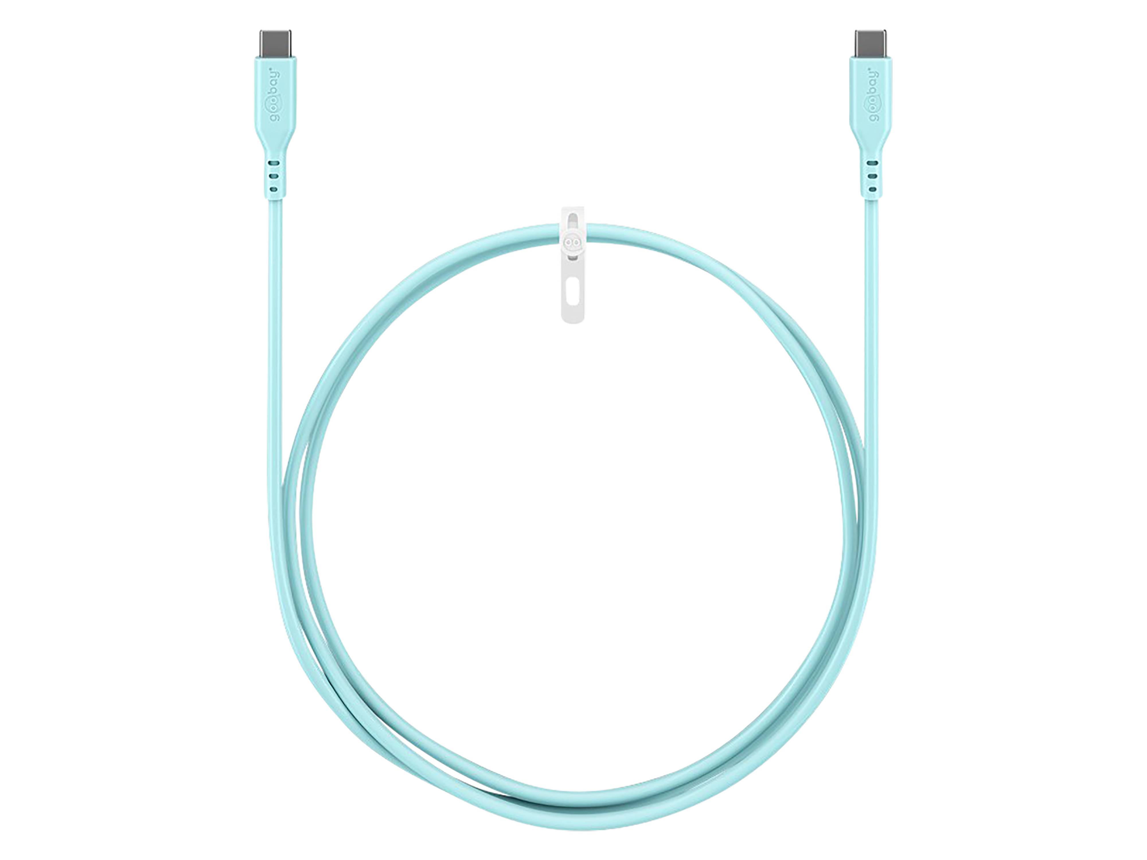 GOOBAY USB-C Kabel 77744 Silikon 1,5m türkis