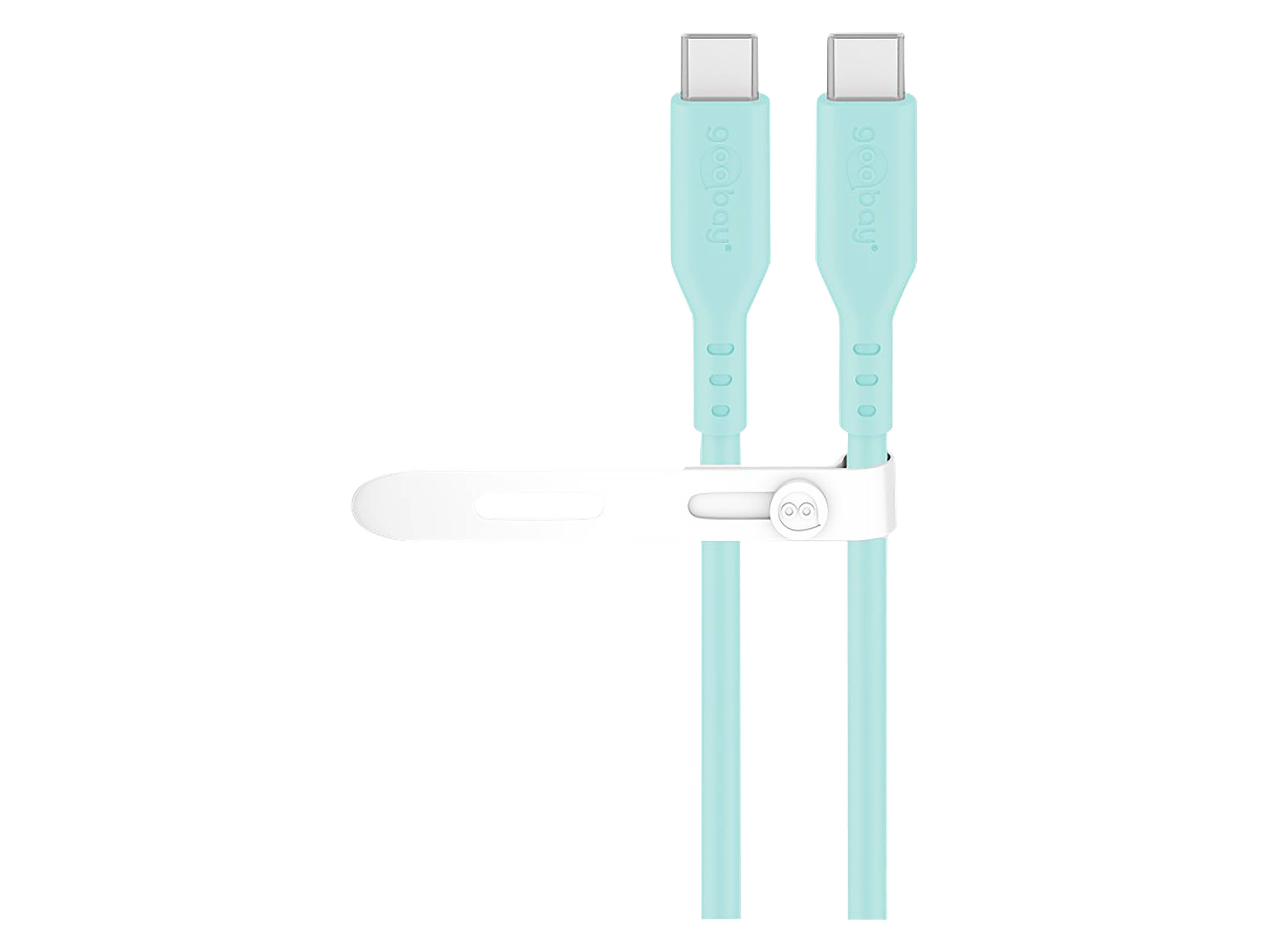 GOOBAY USB-C Kabel 77744 Silikon 1,5m türkis