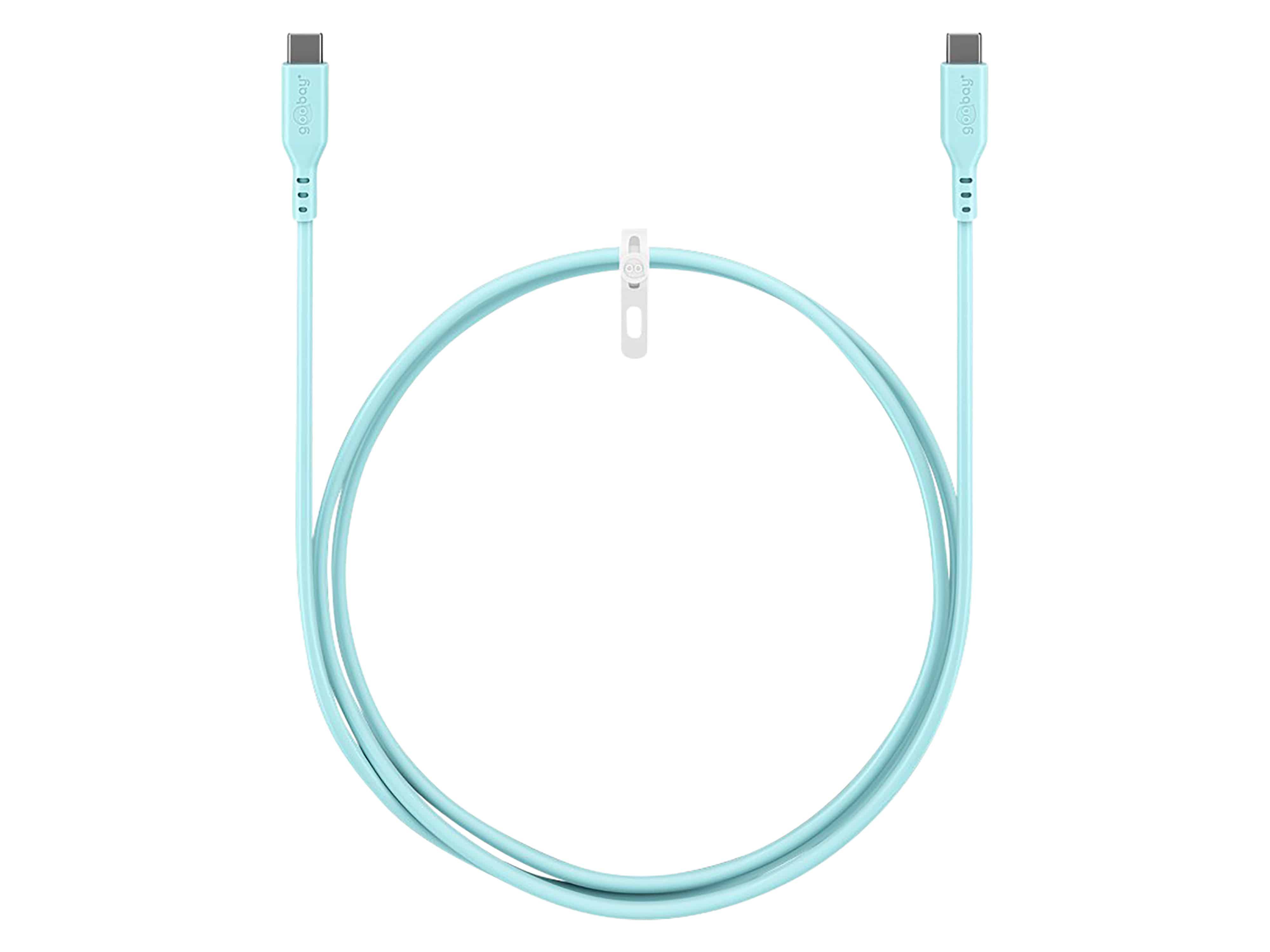 GOOBAY USB-C Kabel 77744 Silikon 1,5m türkis