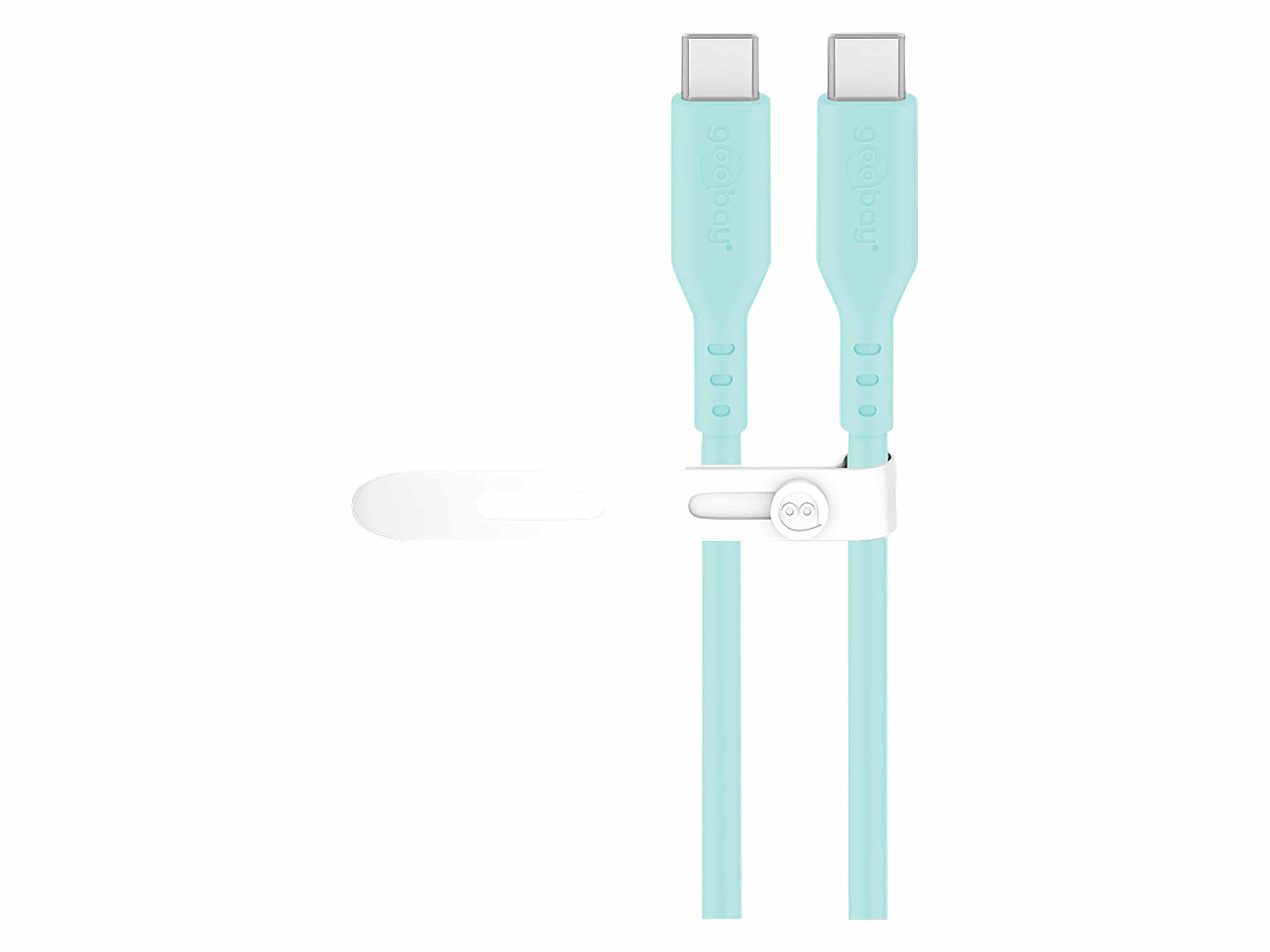 GOOBAY USB-C Kabel 77744 Silikon 1,5m türkis