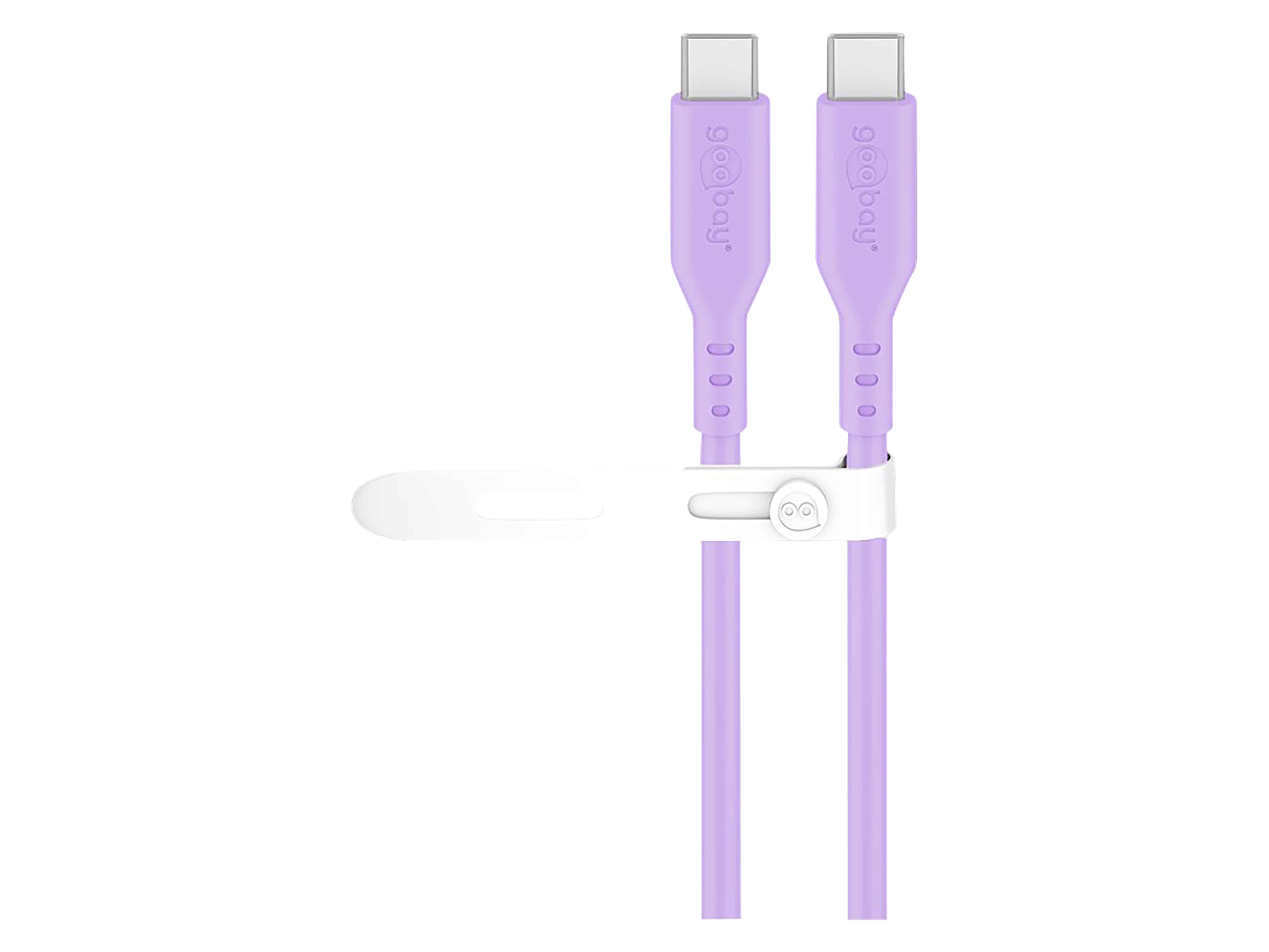 GOOBAY USB-C Kabel 77745 Silikon 1,5m violett