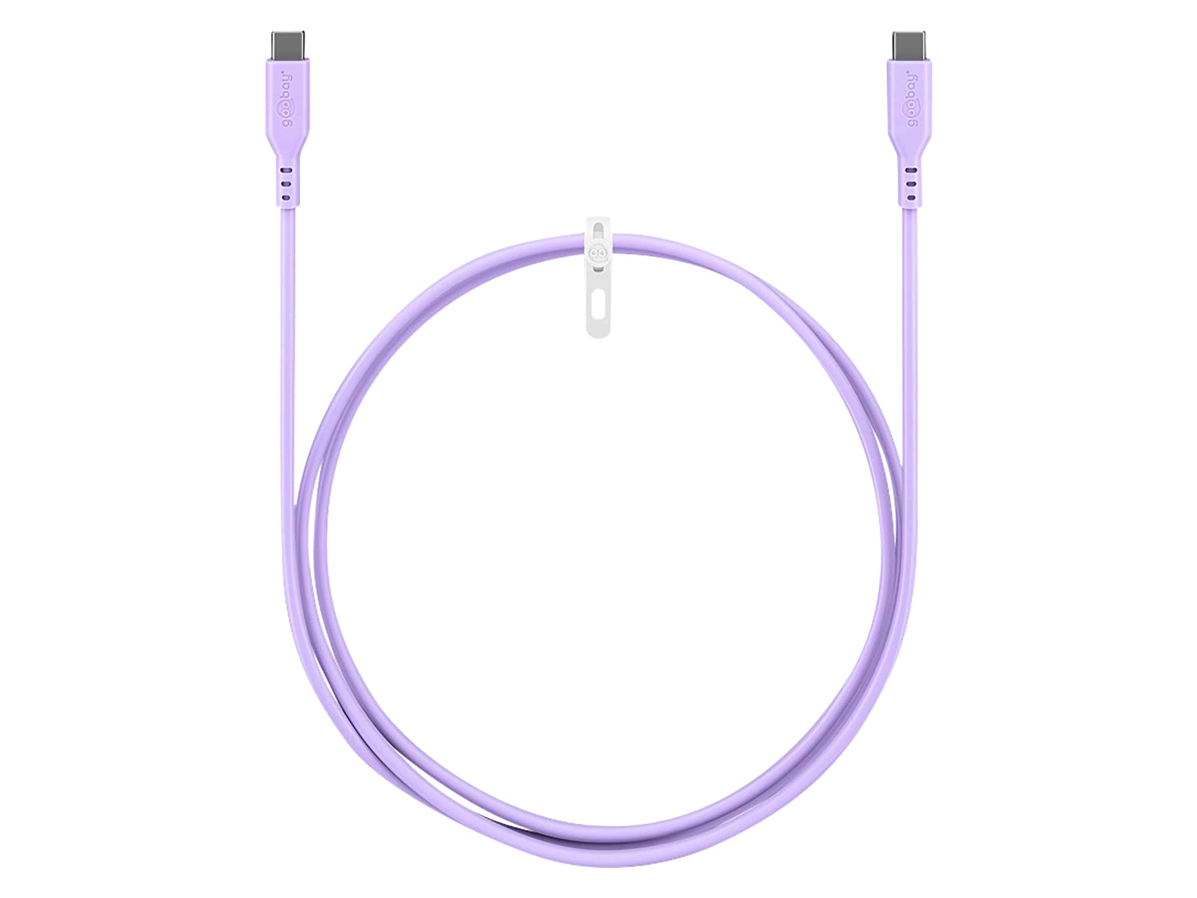 GOOBAY USB-C Kabel 77745 Silikon 1,5m violett