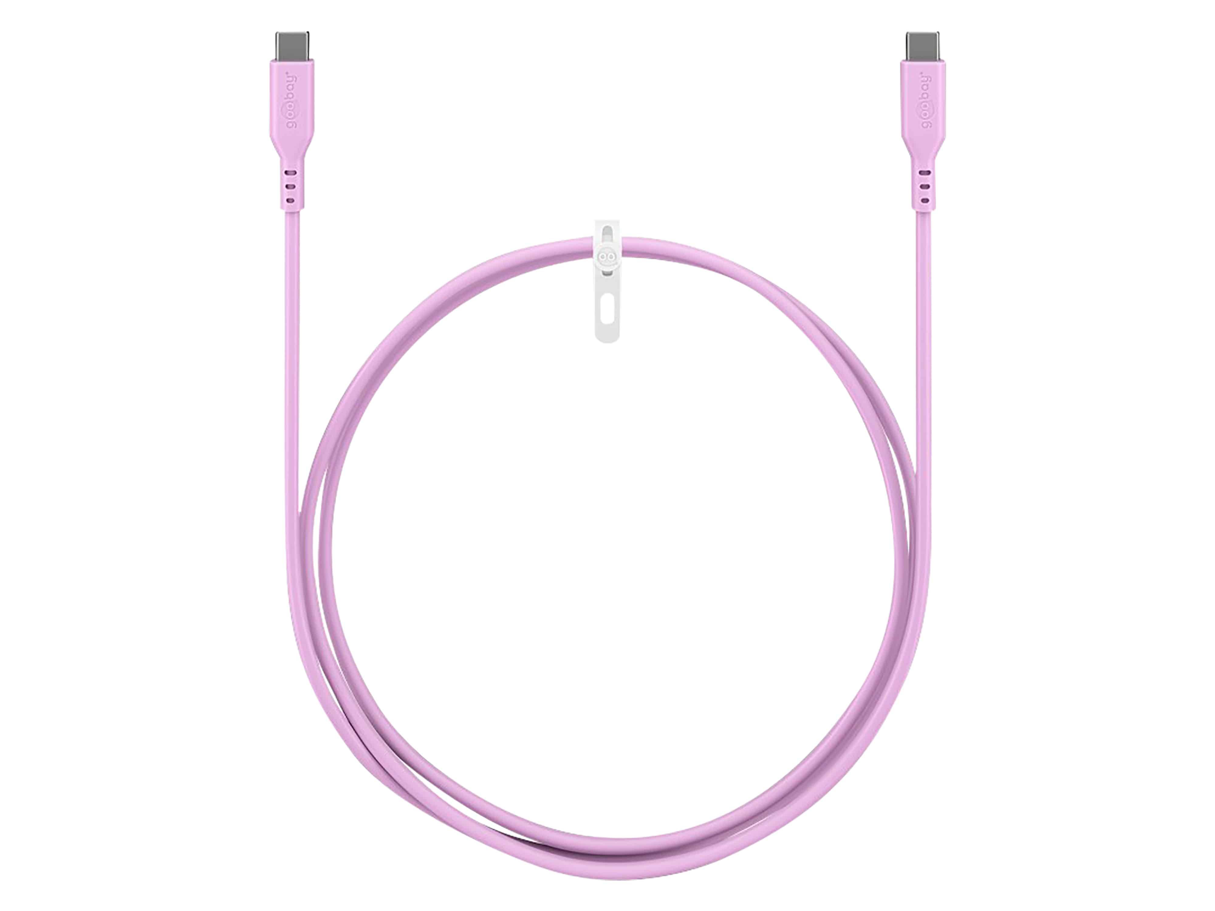 GOOBAY USB-C Kabel 77746 Silikon 1,5m pink