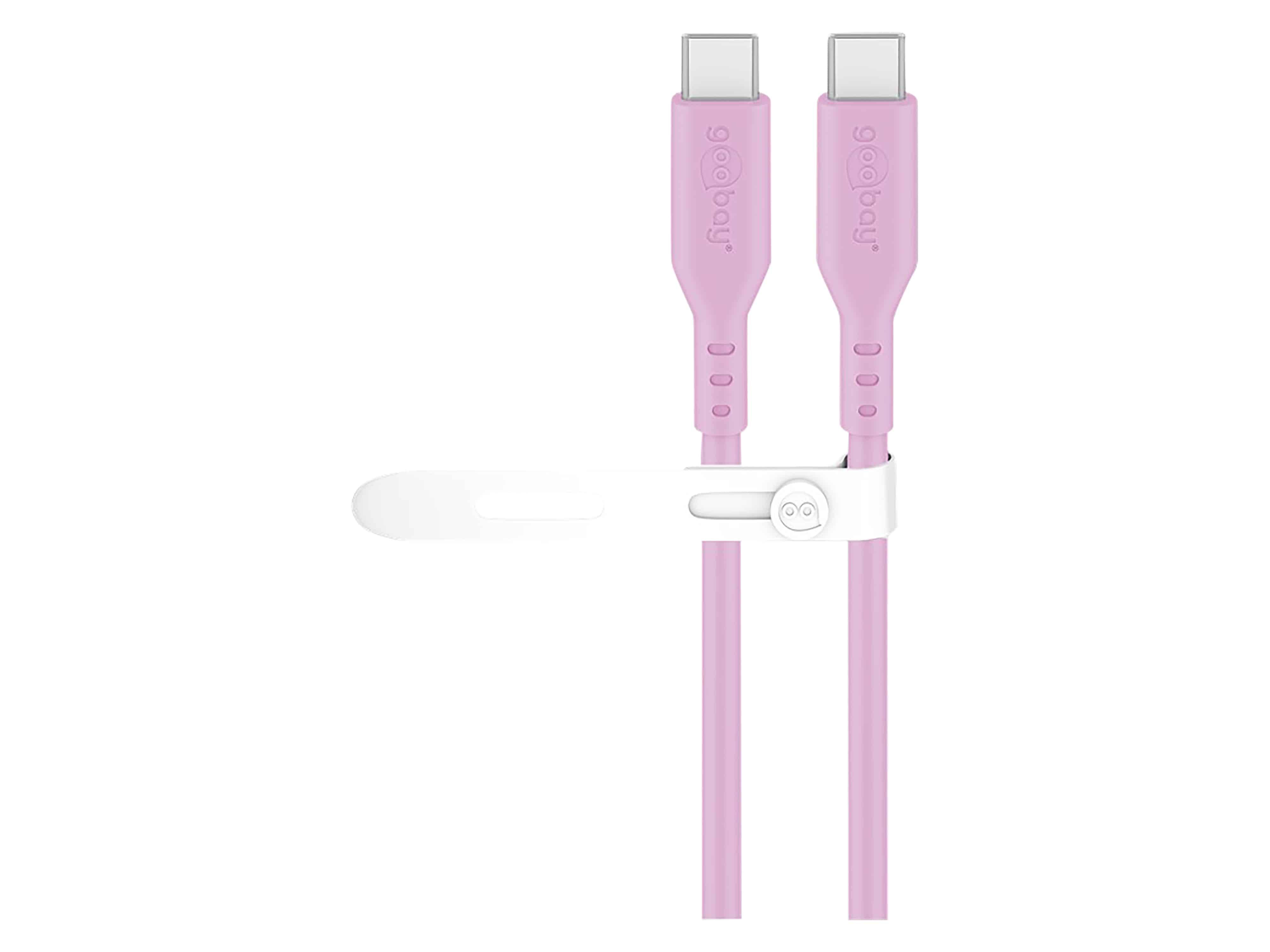 GOOBAY USB-C Kabel 77746 Silikon 1,5m pink