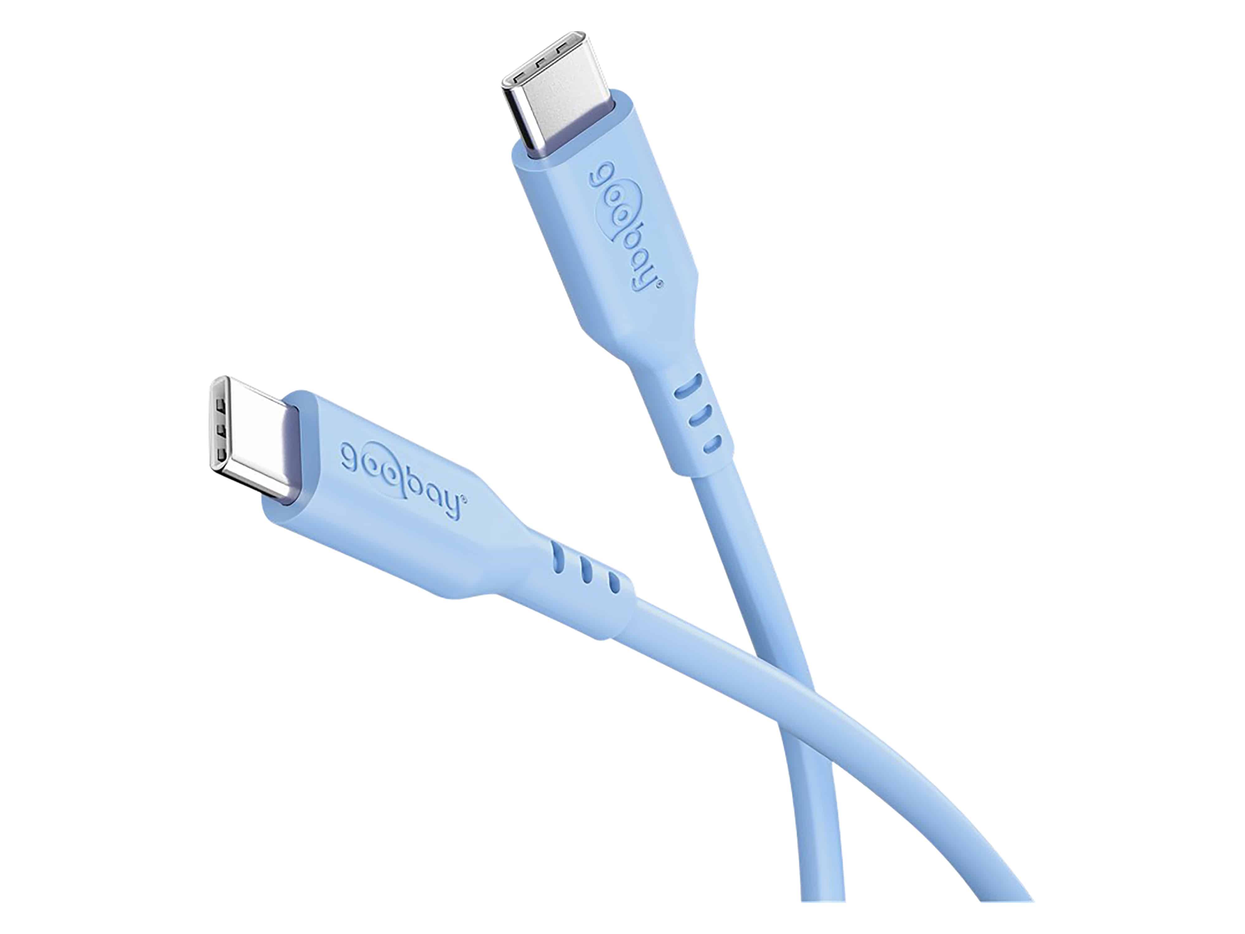 GOOBAY USB-C Kabel 77741 Silikon 1,5m blau