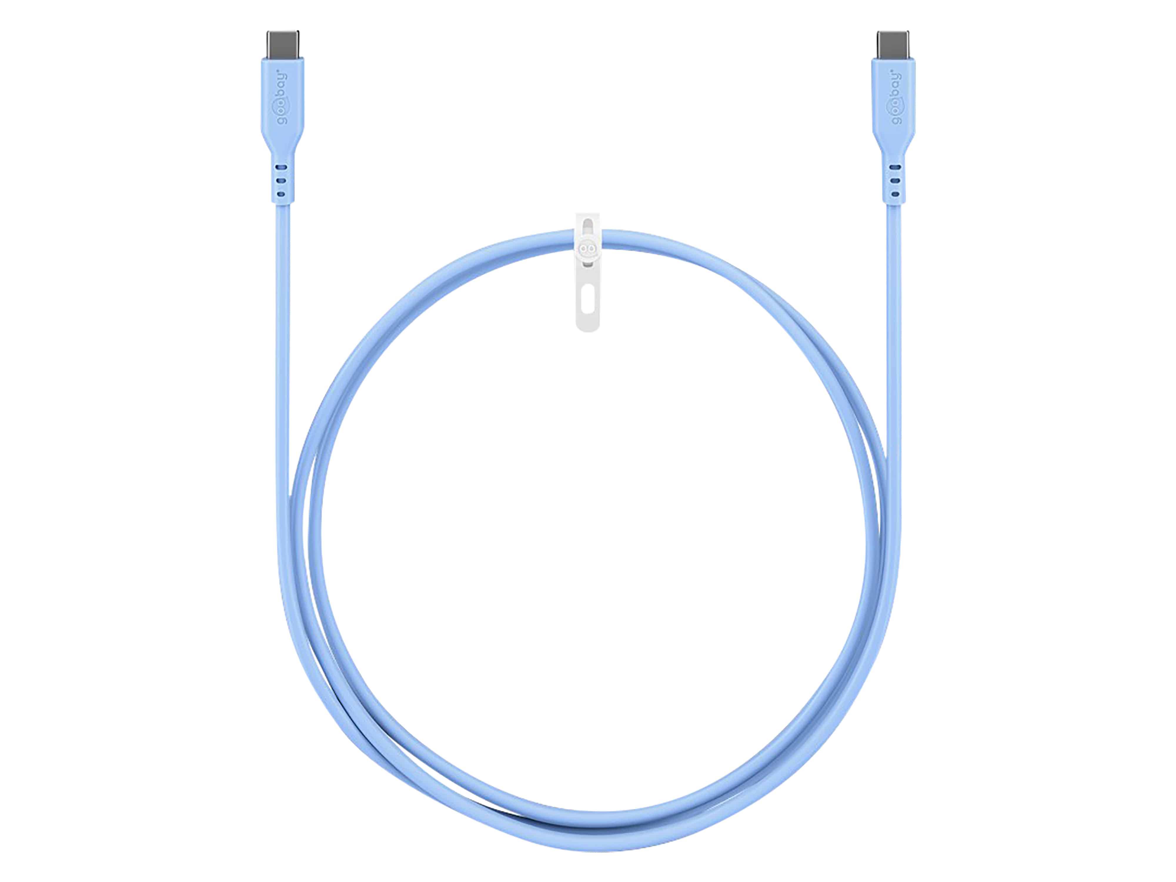 GOOBAY USB-C Kabel 77741 Silikon 1,5m blau