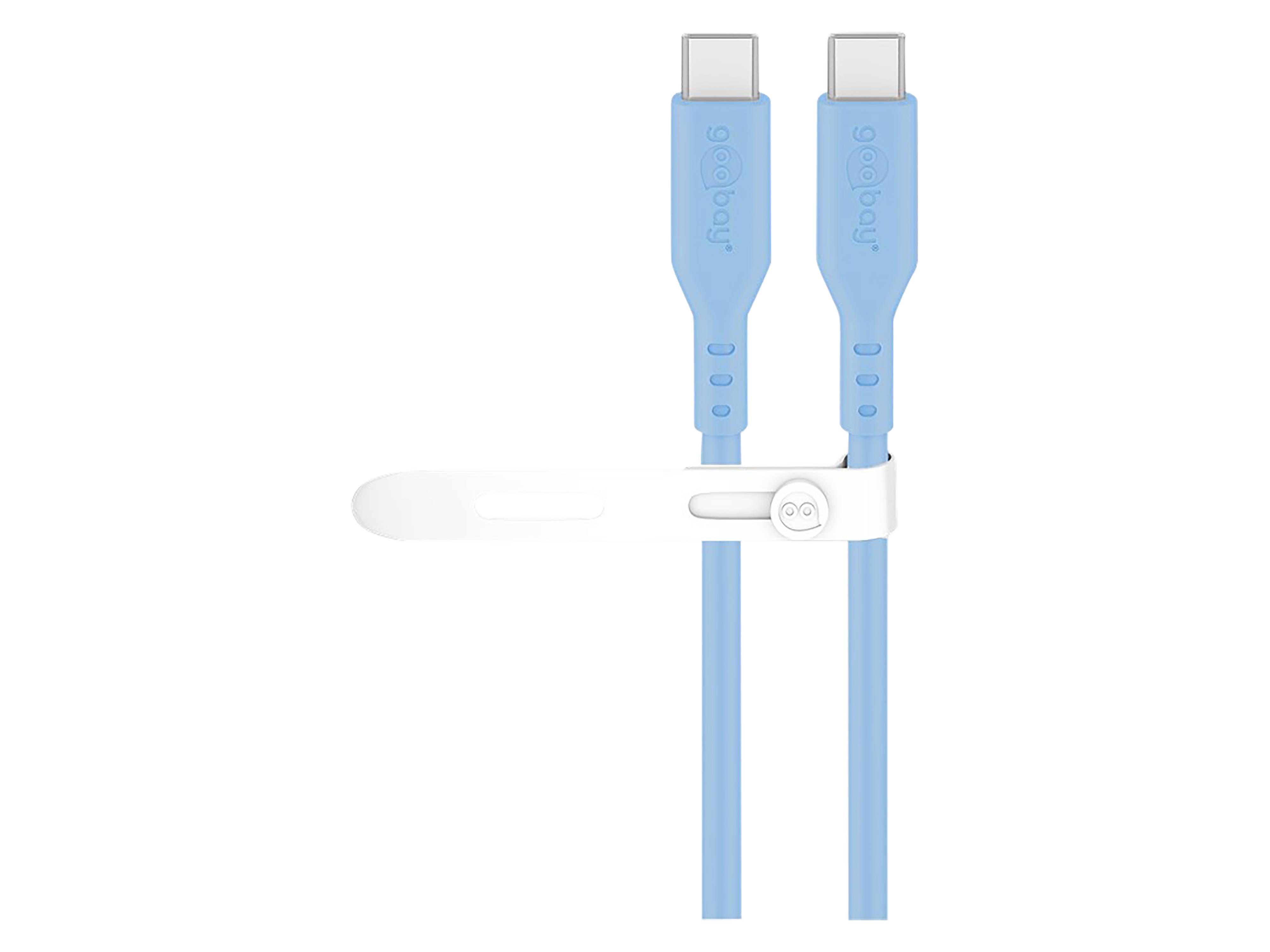 GOOBAY USB-C Kabel 77741 Silikon 1,5m blau