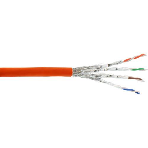 InLine® Verlegekabel Cat.7a, S/FTP (PiMF) 4x2x0,58 AWG23, 1200MHz, LSZH, 100m Kabel (starre Adern)