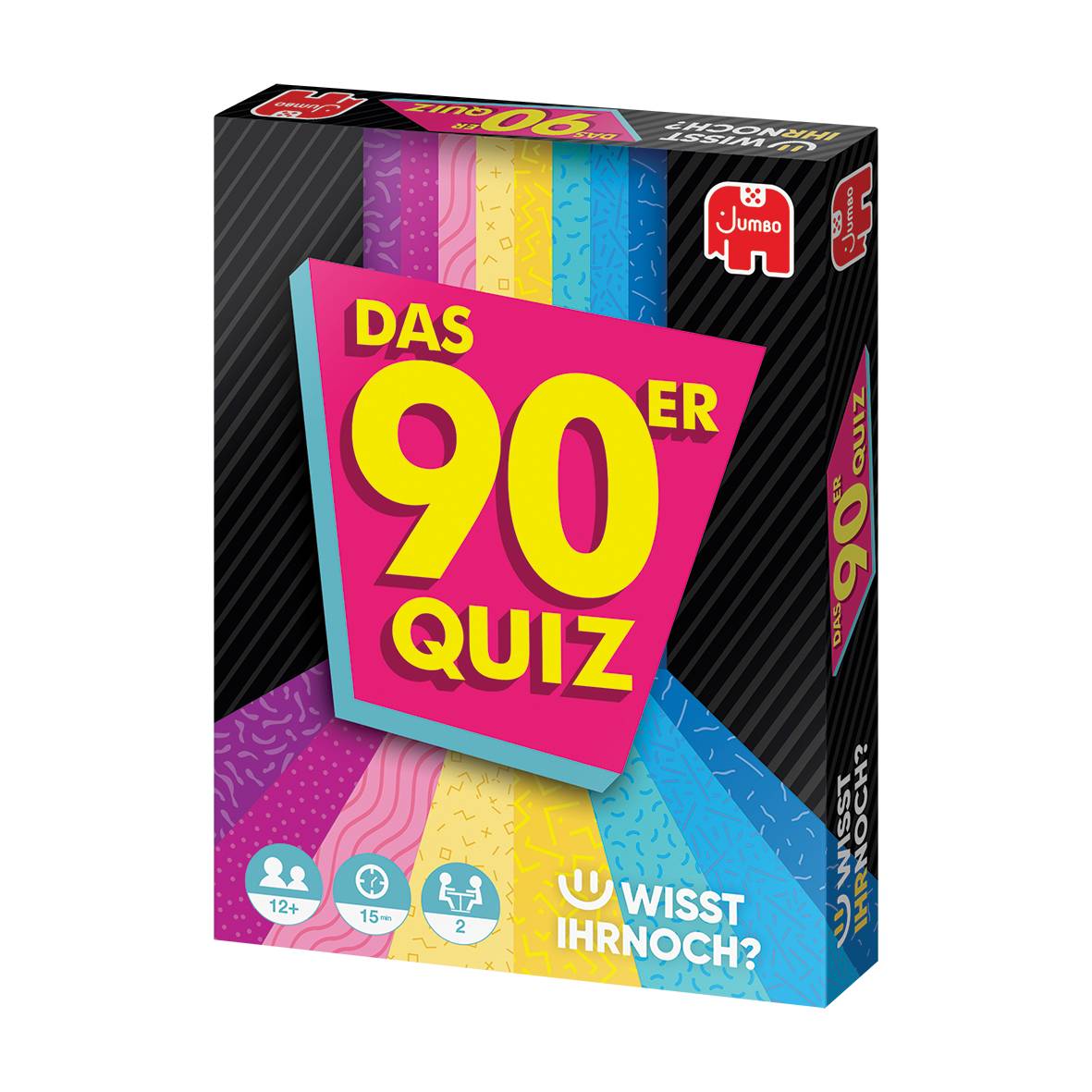 Jumbo Spiele 1110100542, Das 90er Quiz, Kartenspiel, Deutsche Ausgabe