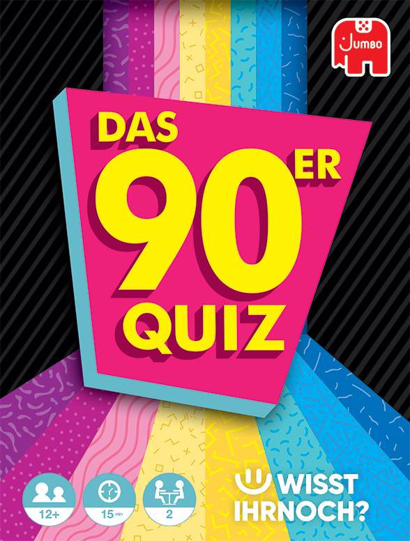 Jumbo Spiele 1110100542, Das 90er Quiz, Kartenspiel, Deutsche Ausgabe