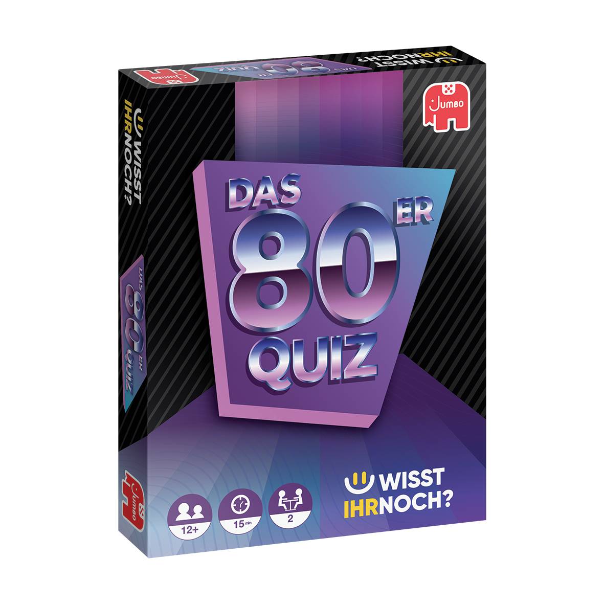 Jumbo Spiele 1110100512, Das 80er Quiz, Kartenspiel, Deutsche Ausgabe