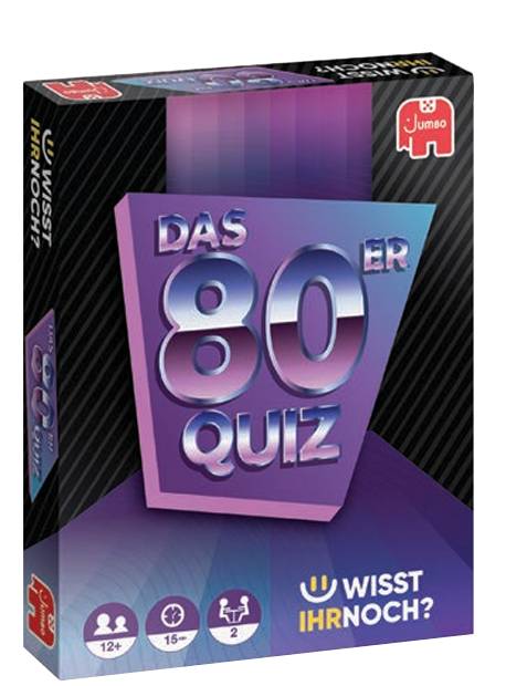Jumbo Spiele 1110100512, Das 80er Quiz, Kartenspiel, Deutsche Ausgabe