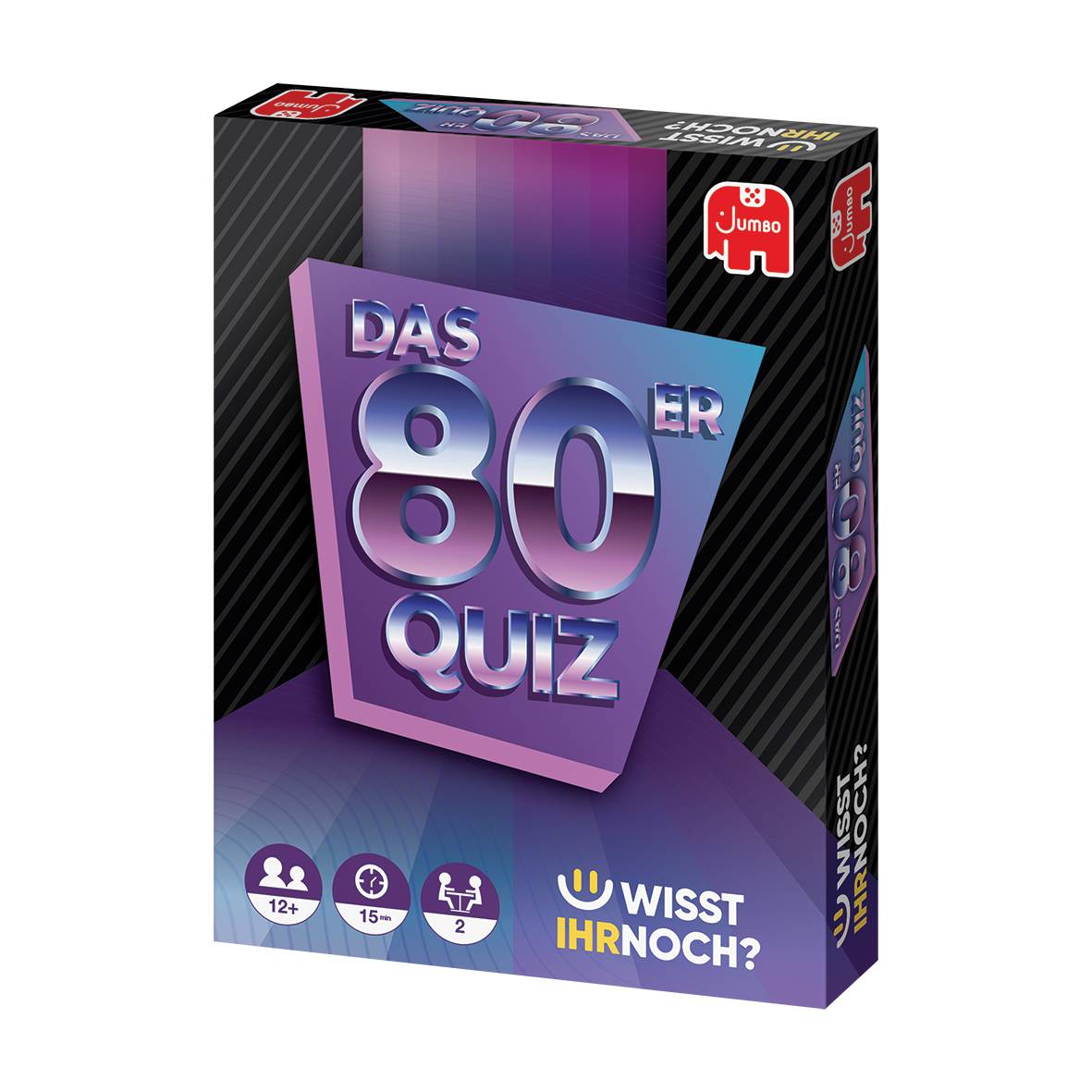 Jumbo Spiele 1110100512, Das 80er Quiz, Kartenspiel, Deutsche Ausgabe