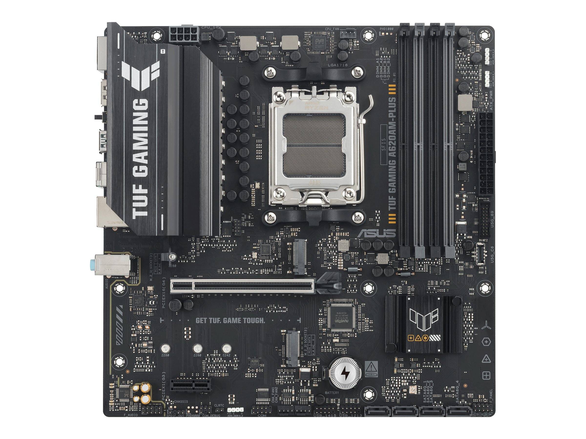 ASUS TUF GAMING A620AM-PLUS - Motherboard - micro ATX - Socket AM5 - AMD A620A Chipsatz - USB 3.2 Gen 1, USB-C 3.2 Gen 1, USB 3.2 Gen 2 - 2.5