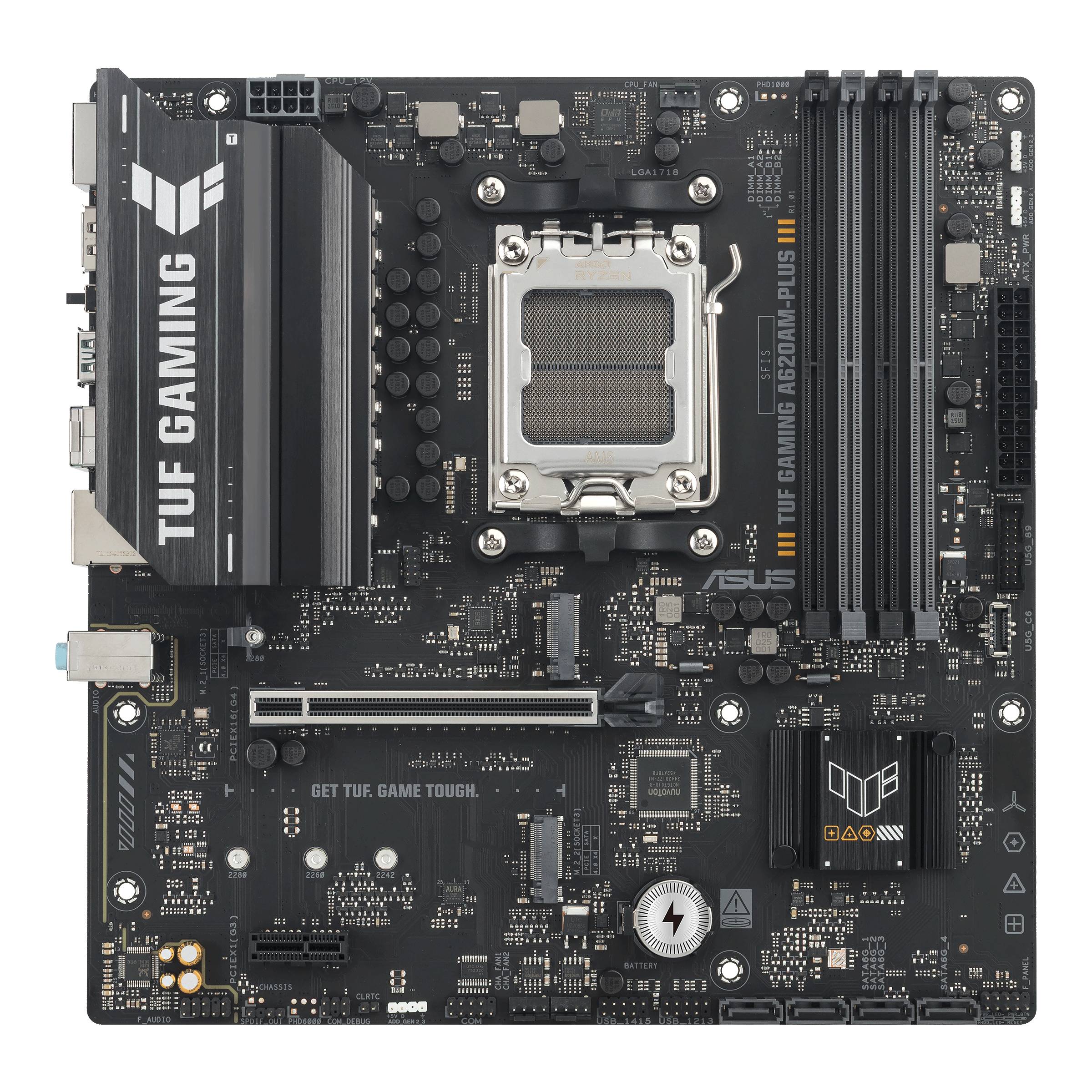 ASUS TUF GAMING A620AM-PLUS - Motherboard - micro ATX - Socket AM5 - AMD A620A Chipsatz - USB 3.2 Gen 1, USB-C 3.2 Gen 1, USB 3.2 Gen 2 - 2.5