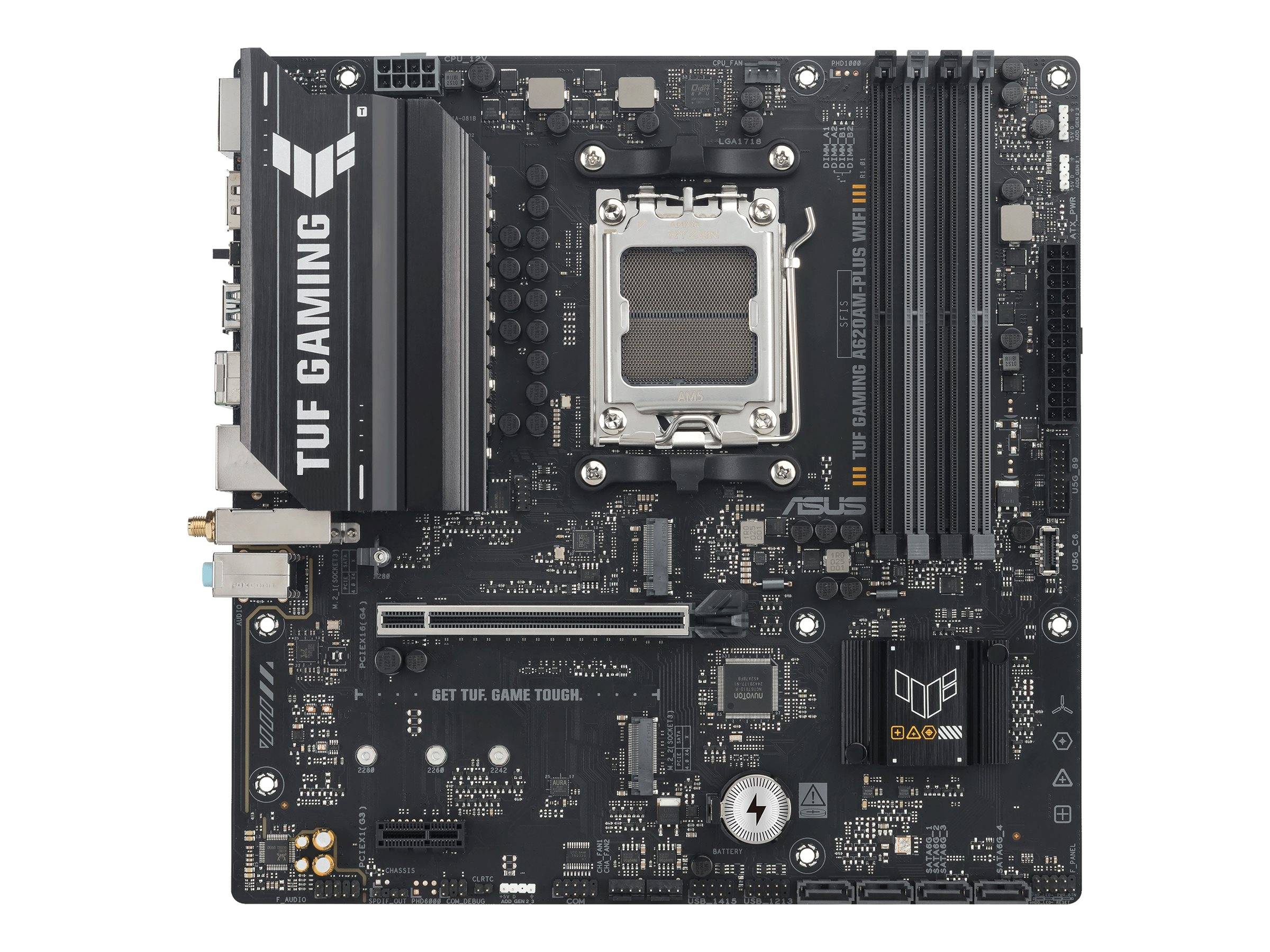 ASUS TUF GAMING A620AM-PLUS WIFI - Motherboard - micro ATX - Socket AM5 - AMD A620A Chipsatz - USB 3.2 Gen 1, USB-C 3.2 Gen 1, USB 3.2 Gen 2 - 2.5