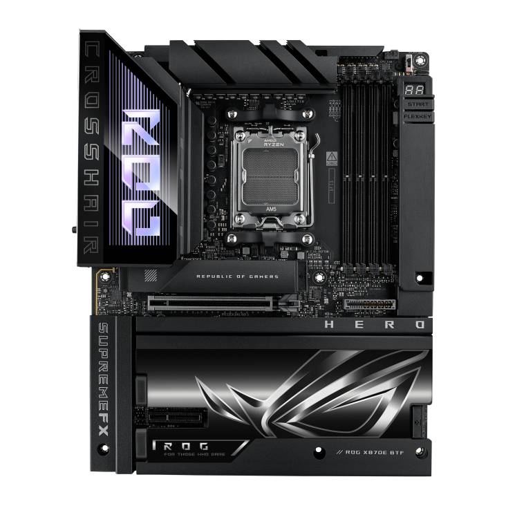ASUS ROG CROSSHAIR X870E HERO BTF - Motherboard - ATX - Socket AM5 - AMD X870E Chipsatz - USB4, USB 3.2 Gen 2, USB-C 3.2 Gen2, USB 3.2 Gen 1, USB-C