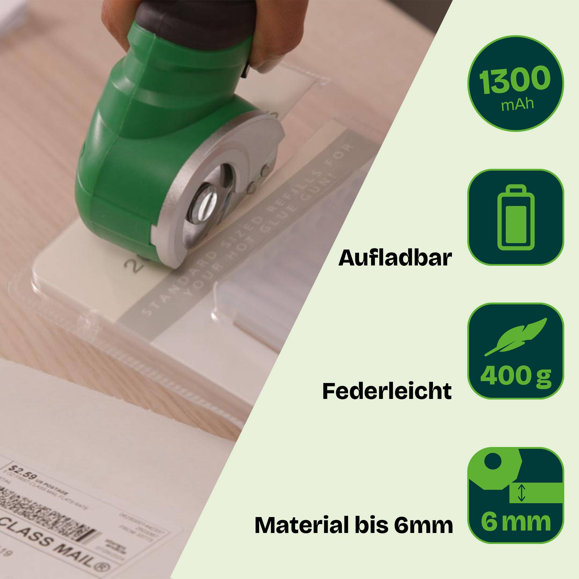 Hammersmith SharpSpin - 2er Pack Ersatzklingen für elektrische Schere - Rundklingen Set für Universalschneider - präzises Schneiden von Karton, Sto
