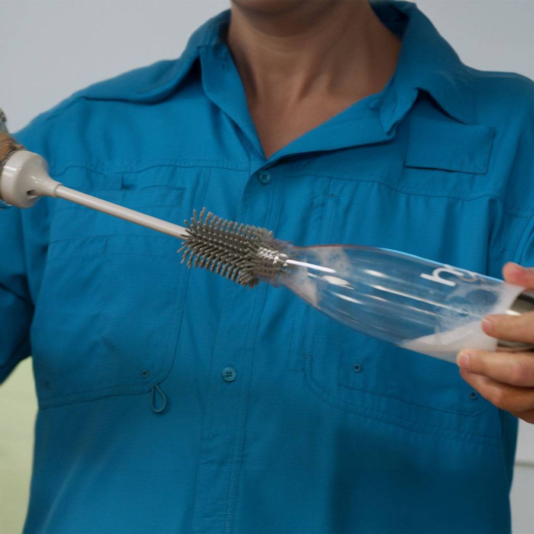 Horsepower Scrubber - Flaschenbürstenaufsatz für elektrische Reinigungsbürste, zum Reinigen von Flaschen, Vasen & Gefäßen - Zubehör Flaschenbür