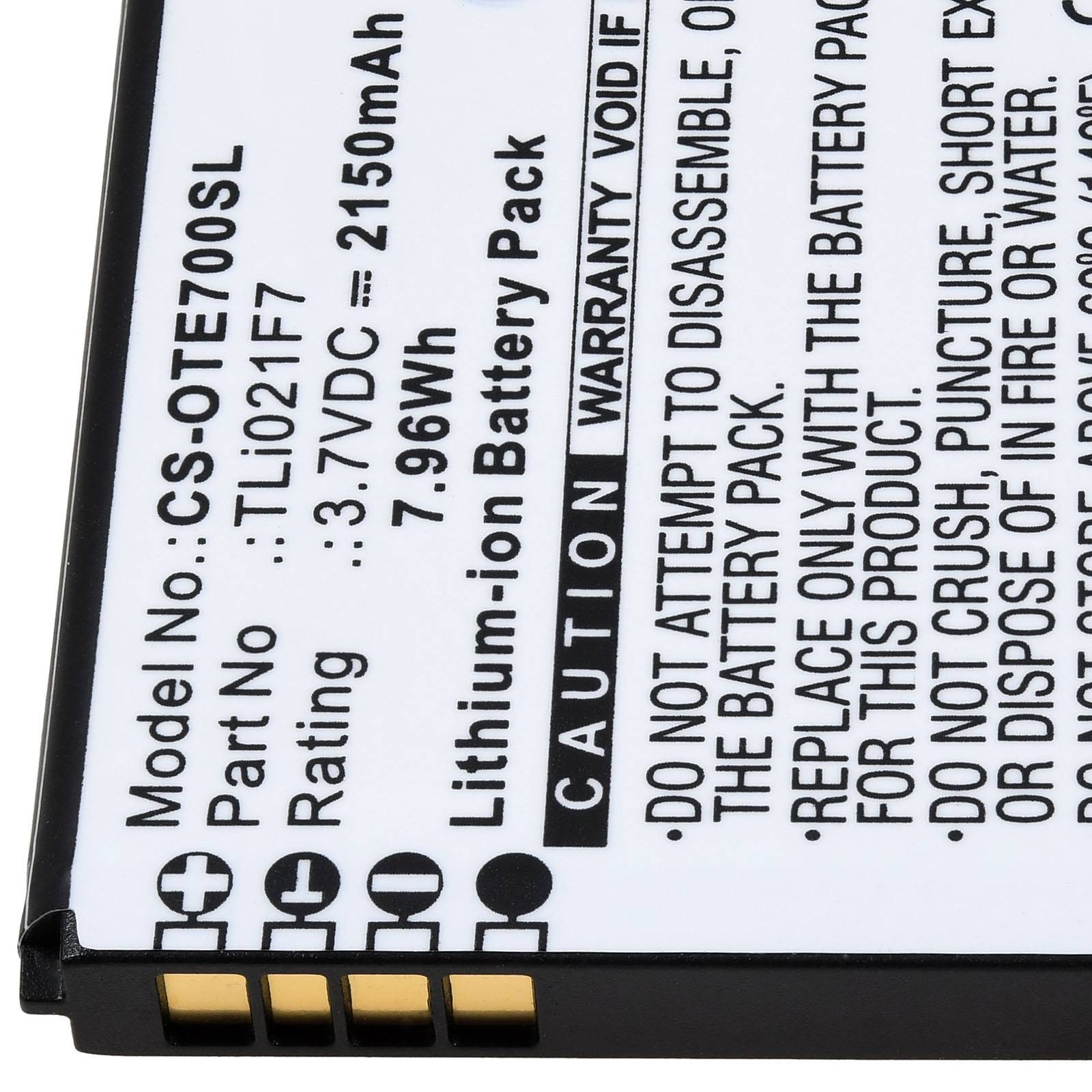 Powery Akku kompatibel mit Alcatel Typ TLi021F7, 3,7V, Li-Ion