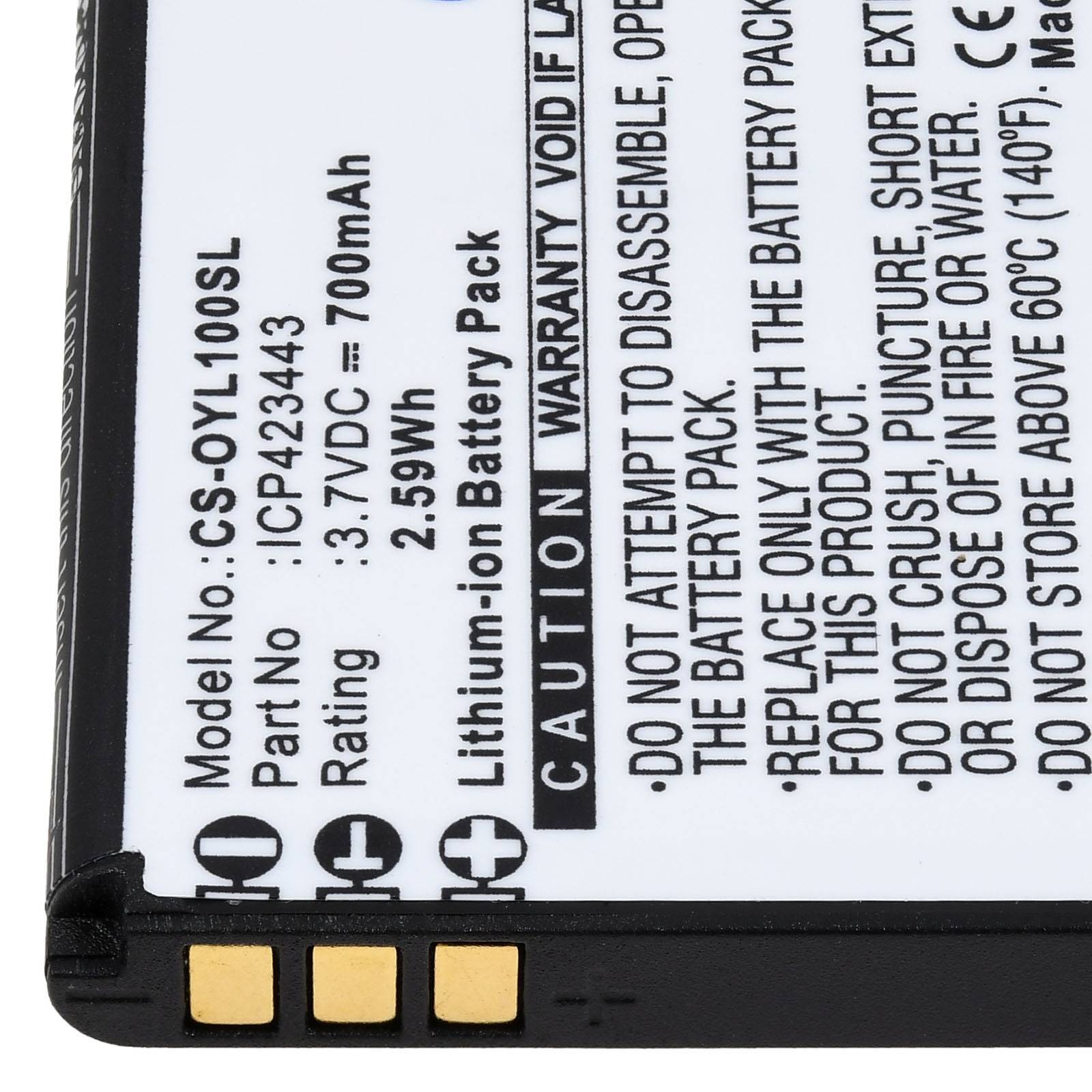 Powery Akku passen für Senioren-Handy Olympia LUNA Typ ICP423443, 3,7V, Li-Ion
