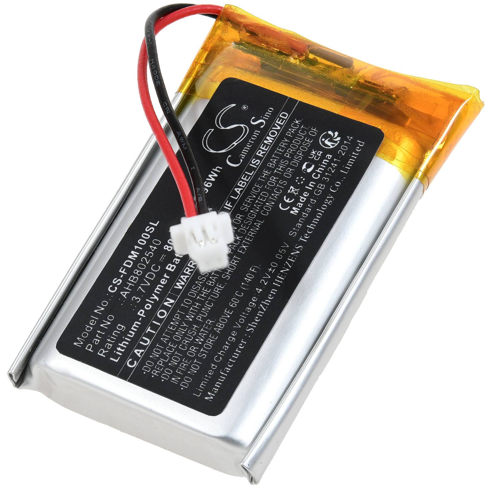 Powery Akku für Fodsports M1S Pro Headset, 3,7V, Li-Polymer