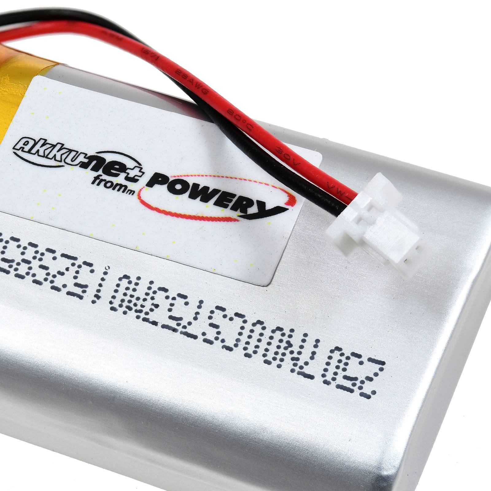 Powery Akku passend für Headset Fodsports M1S Pro Typ AHB802540, 3,7V, Li-Polymer