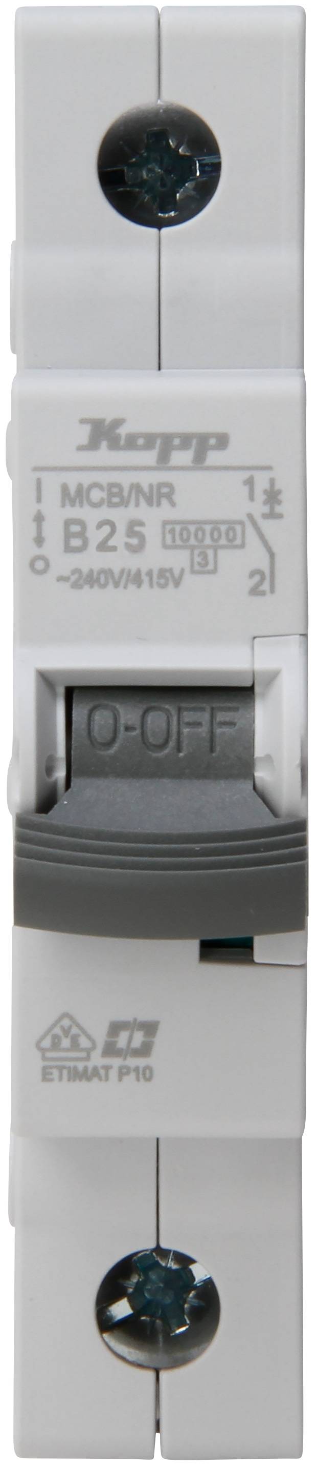 KOPP Leitungsschutzschalter, 25A, 1-polig, Char. B
