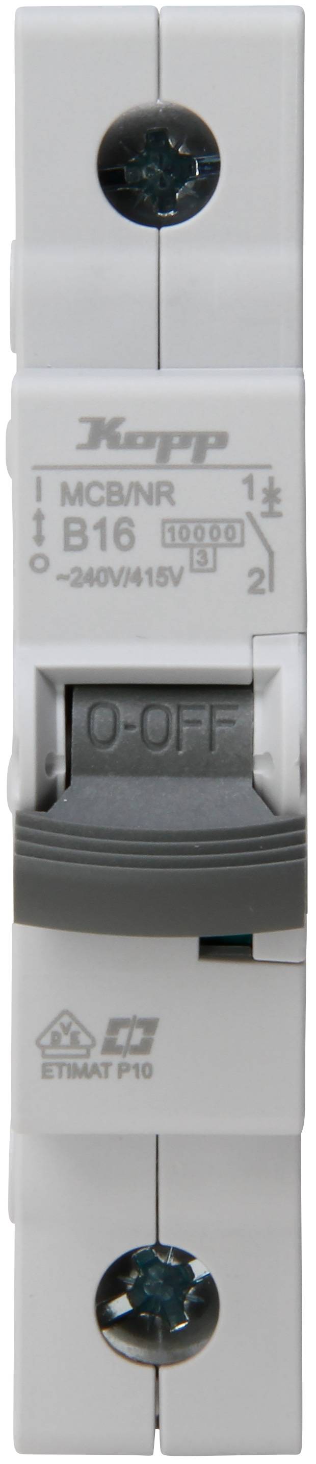 KOPP Leitungsschutzschalter, 16A, 1-polig, Char. B