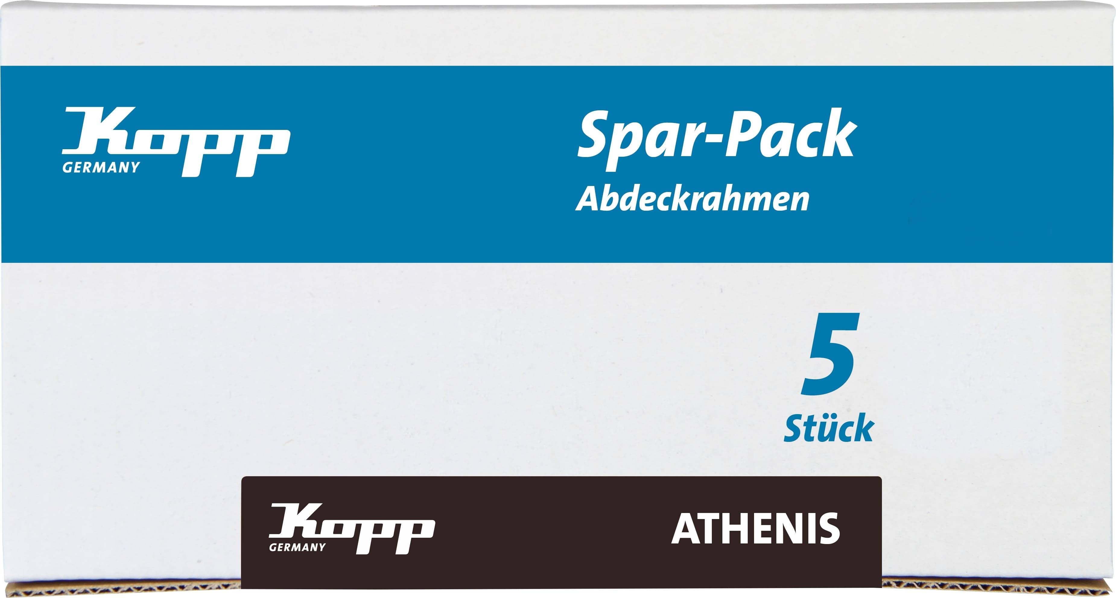 KOPP Abdeckrahmen Athenis, anthrazit, 2-fach, 5 Stück