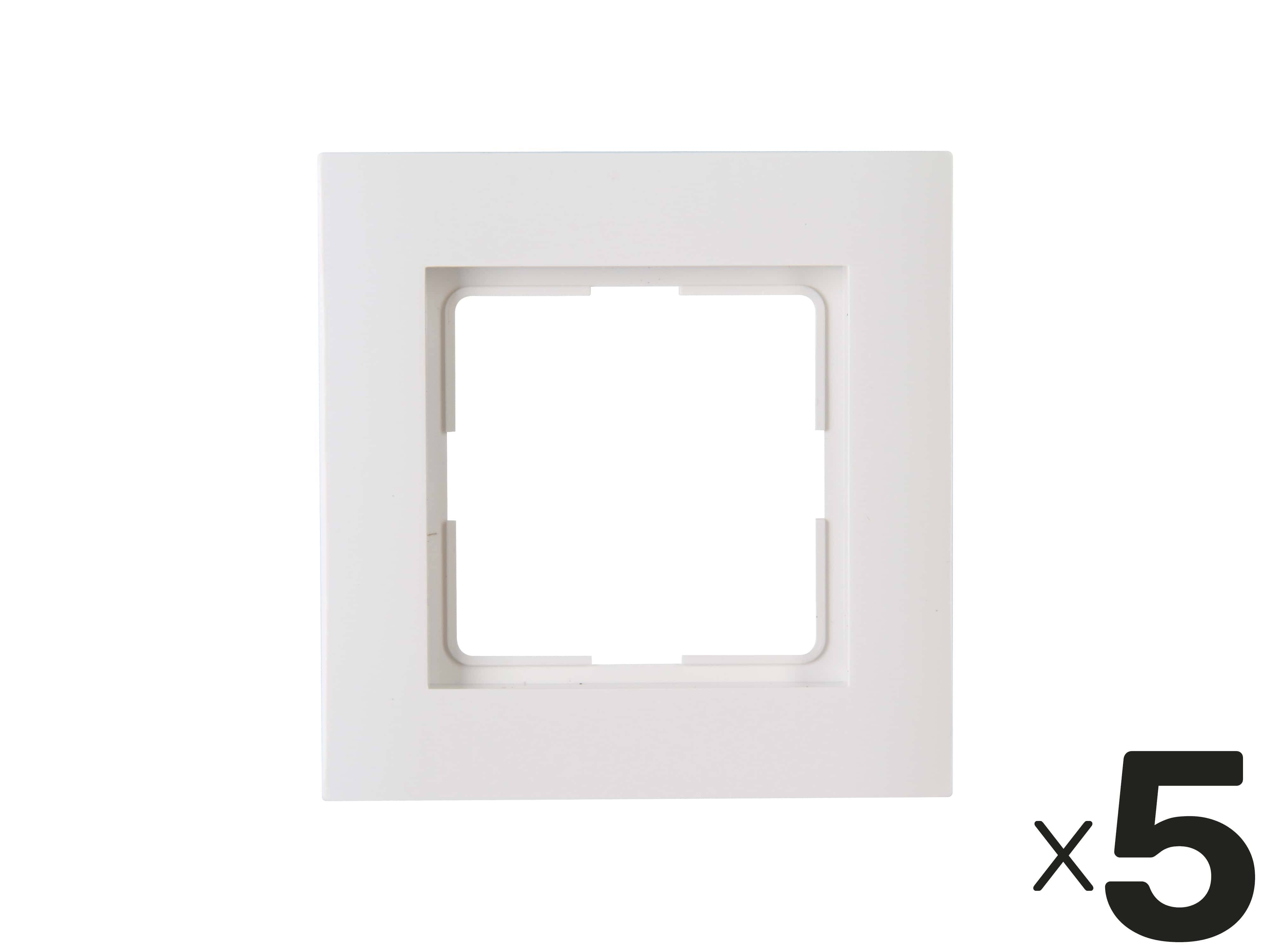 KOPP Abdeckrahmen Athenis, reinweiß, 2-fach, 5 Stück