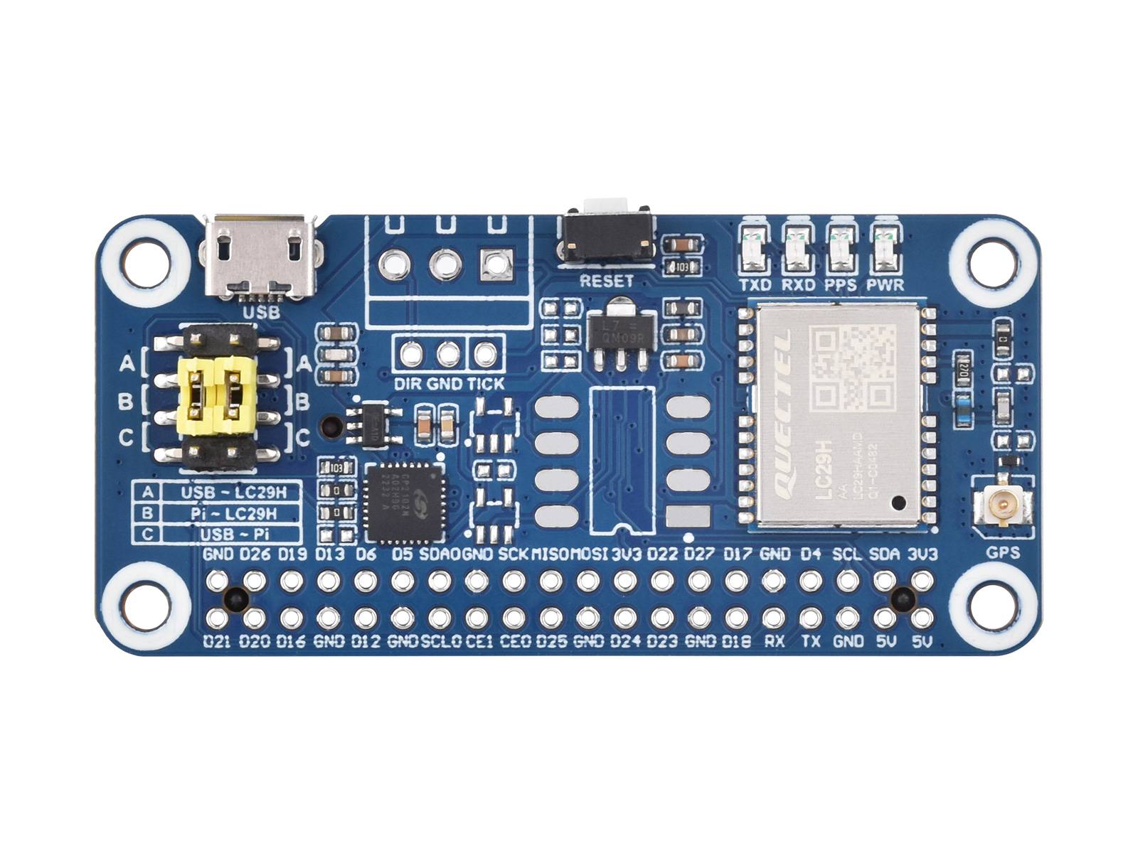 Waveshare LC29H Dual-band GPS Modul für Raspberry Pi, L1+L5 Positionierung