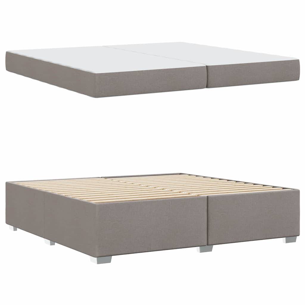 vidaXL Bettrahmen mit Matratze Taupe 200 x 200 cm Stoff