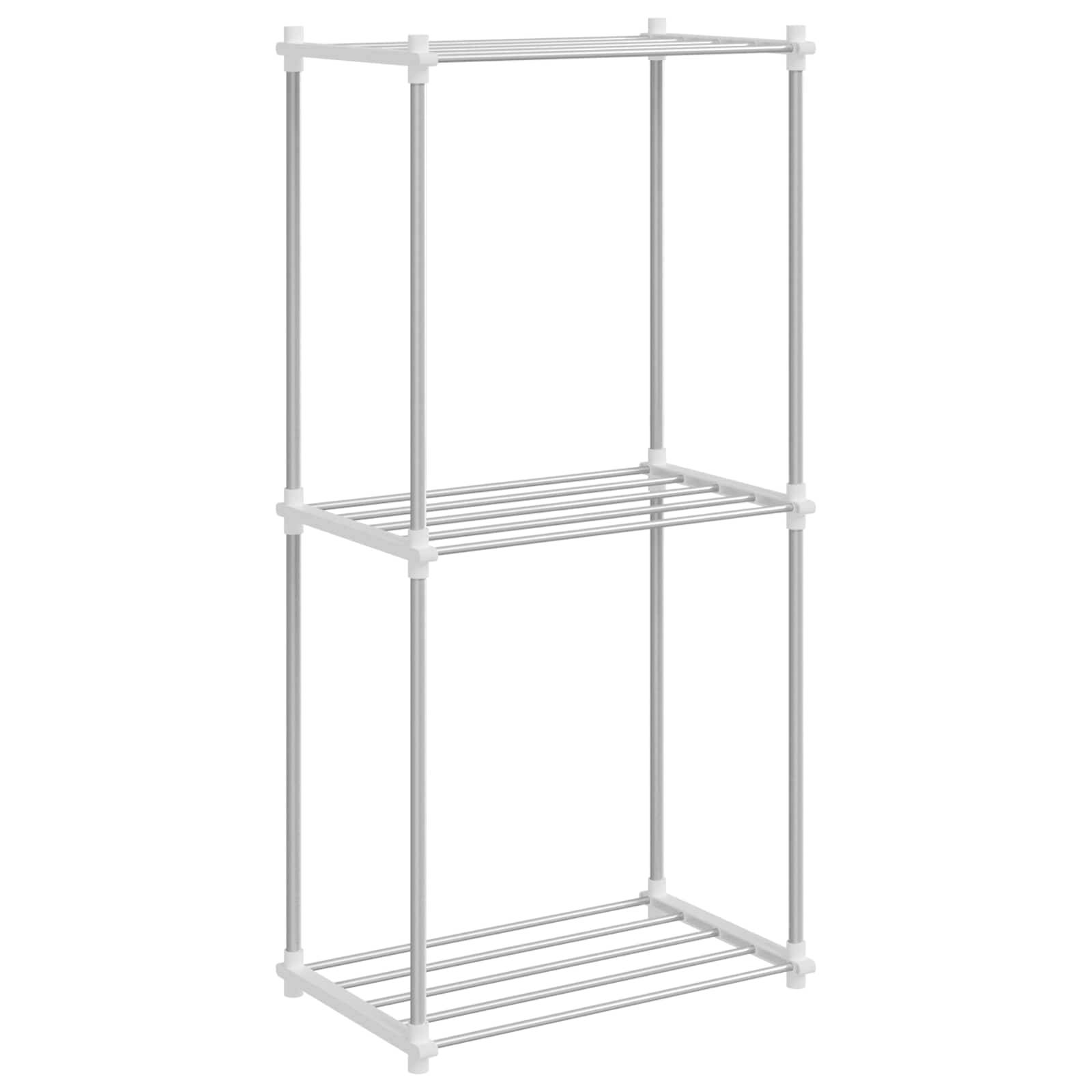 vidaXL Rohregal mit Speicher Weiß 42,5 x 27 x 91,5 cm Aluminium