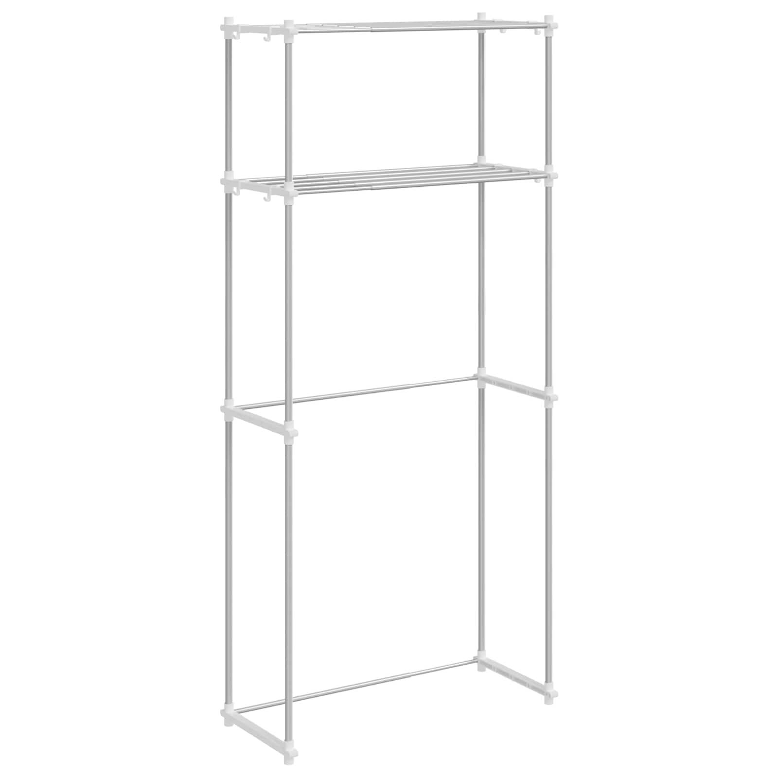 vidaXL Waschmaschinenregal Weiß 70 x 27 x 136 cm Aluminium