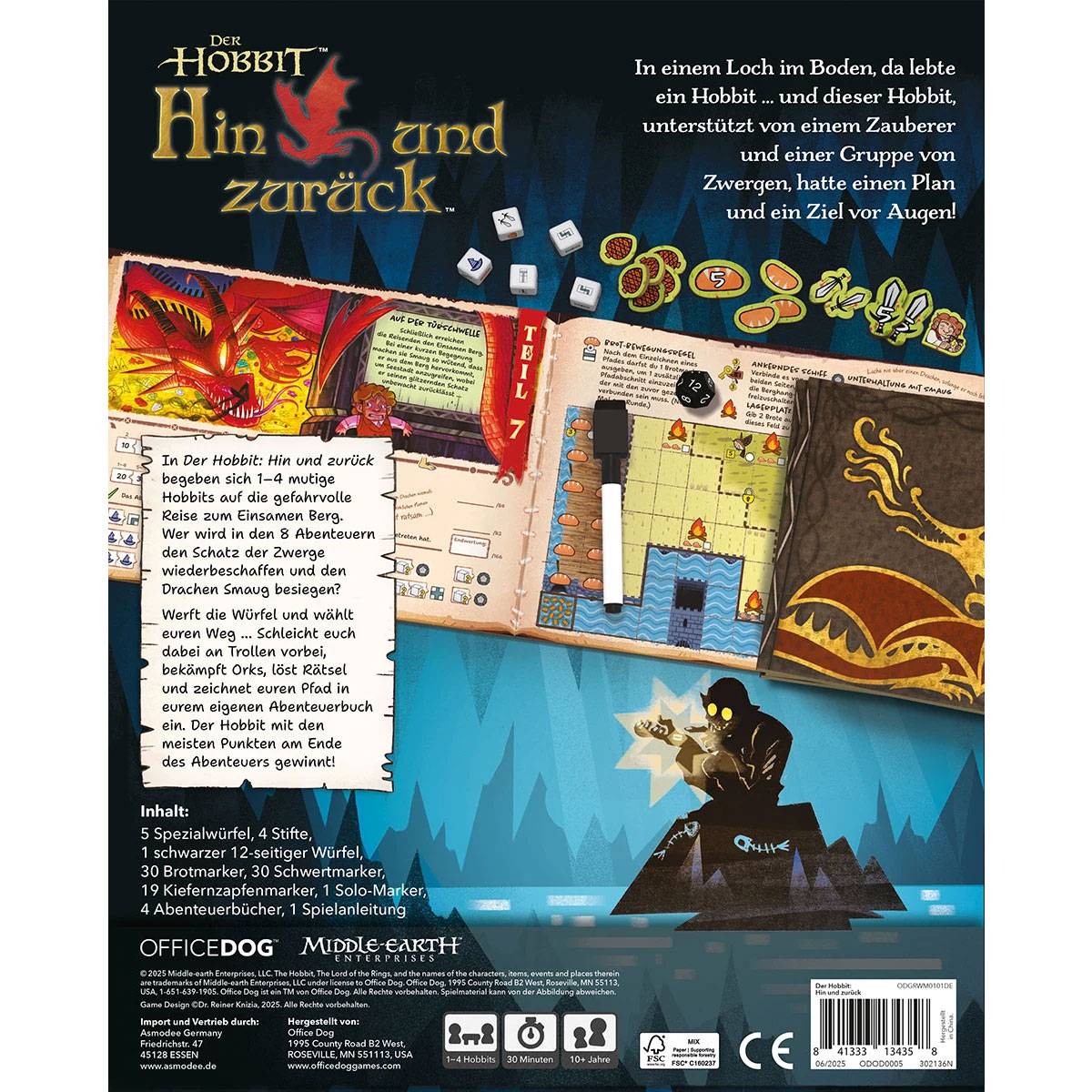 Asmodee Der Hobbit: Hin Und Zurück (DE) - Würfelspiel