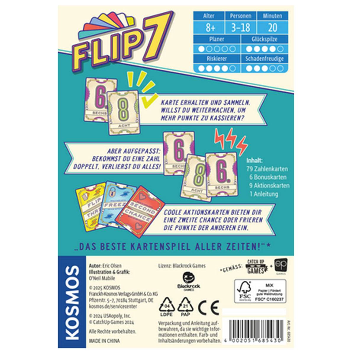 Kosmos Flip 7 (DE) - Kartenspiel